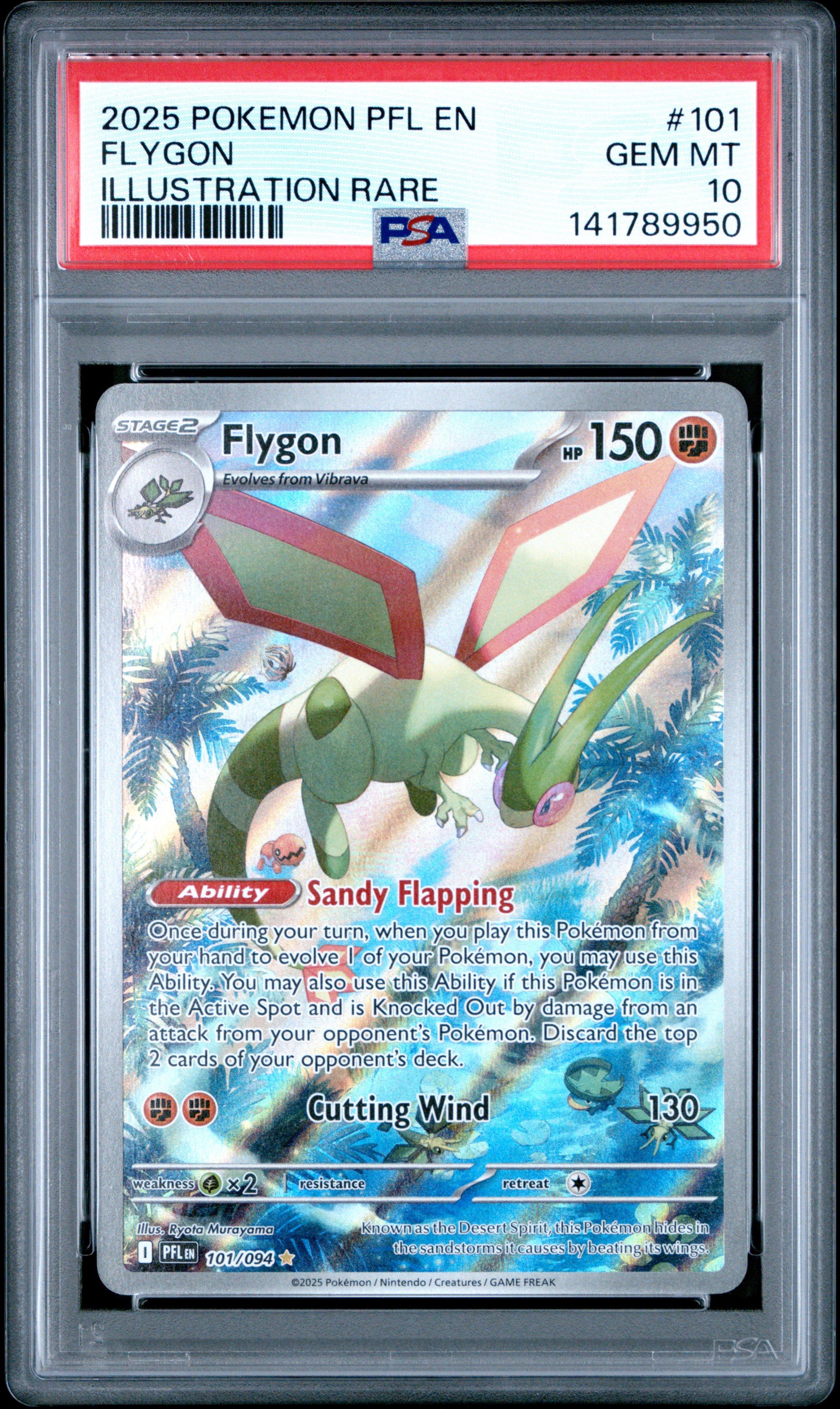 PSA10 Flygon IR #101 PFL ポケモンカード 2025 Pokemon Pfl En-phantasmal Flames 101 Flygon Illustration Rare