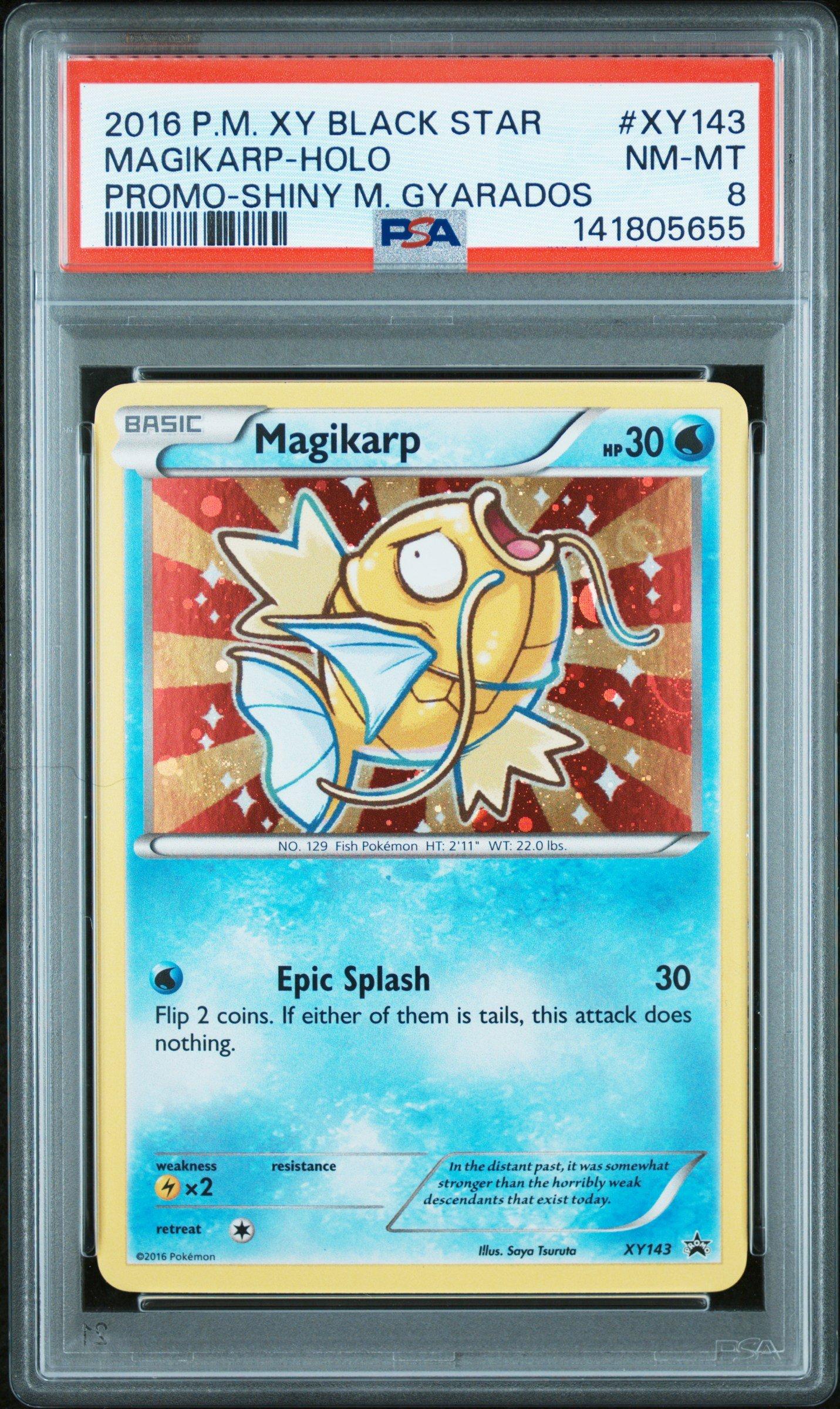 2016 Pokemon Xy Black Star Promo Xy143 Magikarp-holo Shiny Mega Gyarados  PSA 8 Graded Card | GameStop