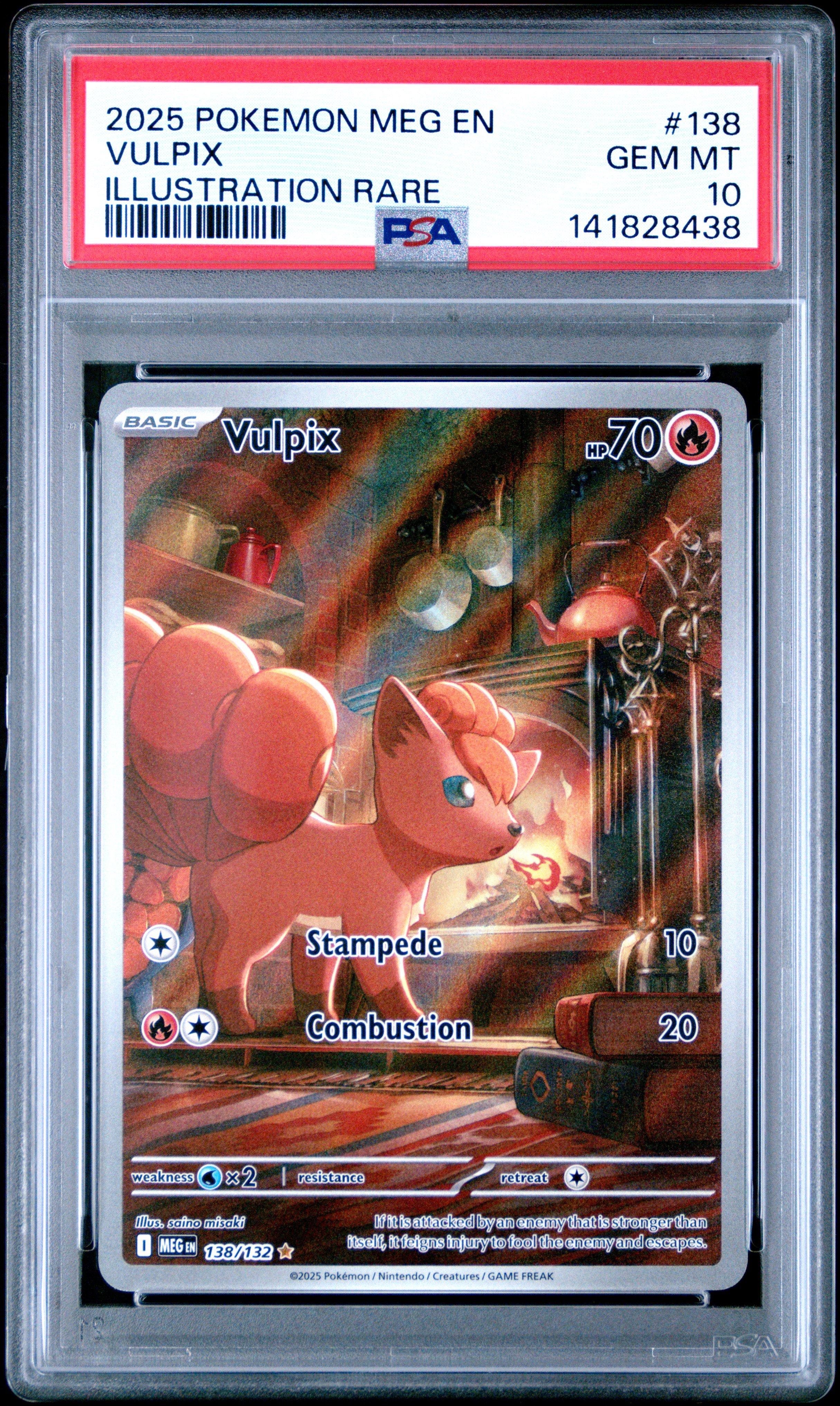 2025 Pokemon Meg En-mega Evolution 138 Vulpix Illustration Rare