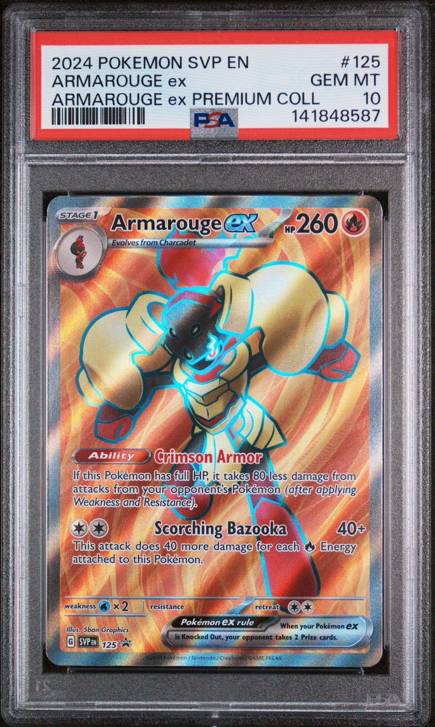 2024 Pokemon Svp En-sv Black Star Promo 125 Armarouge Ex Armarouge Ex Premium Collection PSA 10