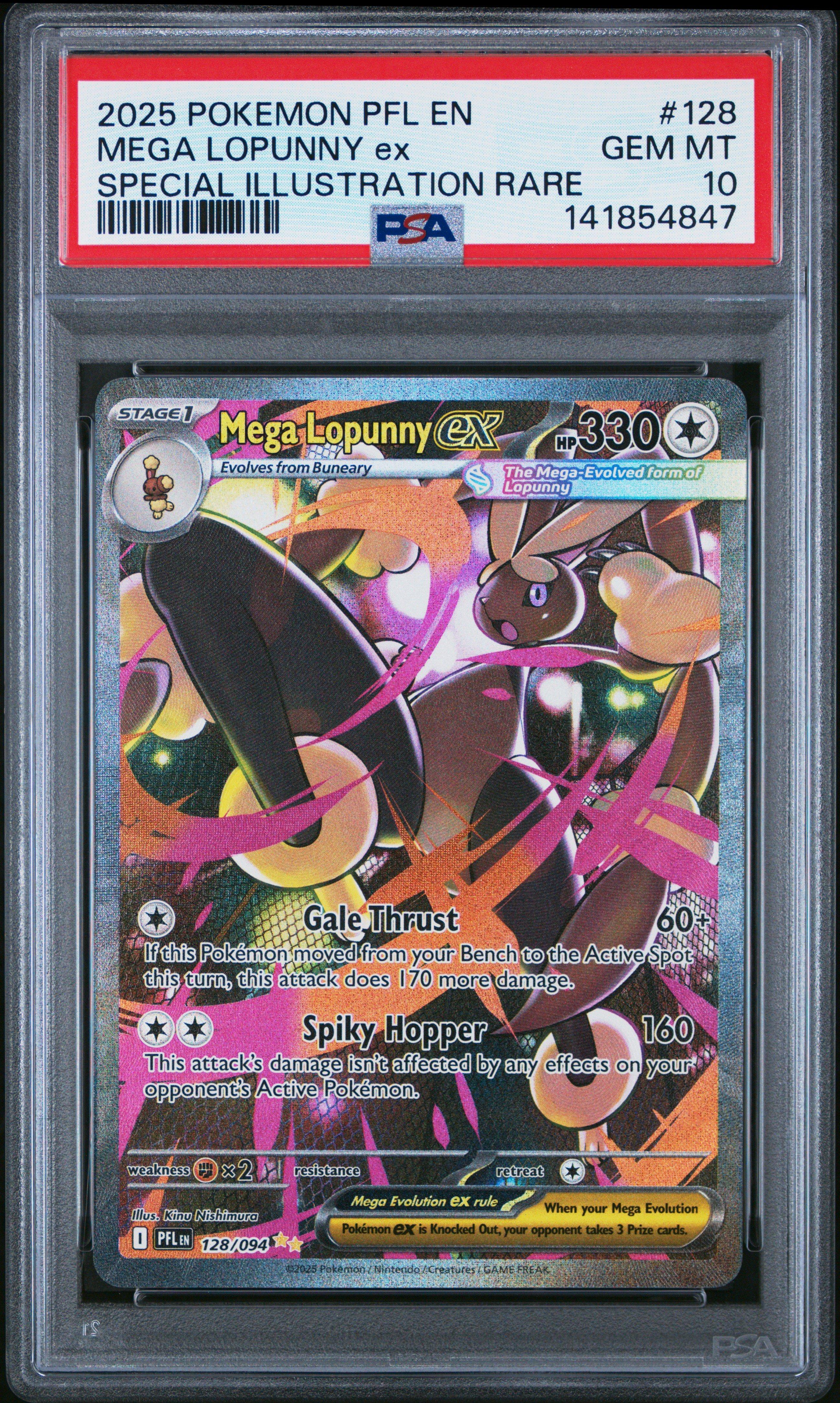 2025 Pokemon Pfl En-phantasmal Flames 128 Mega Lopunny Ex Special