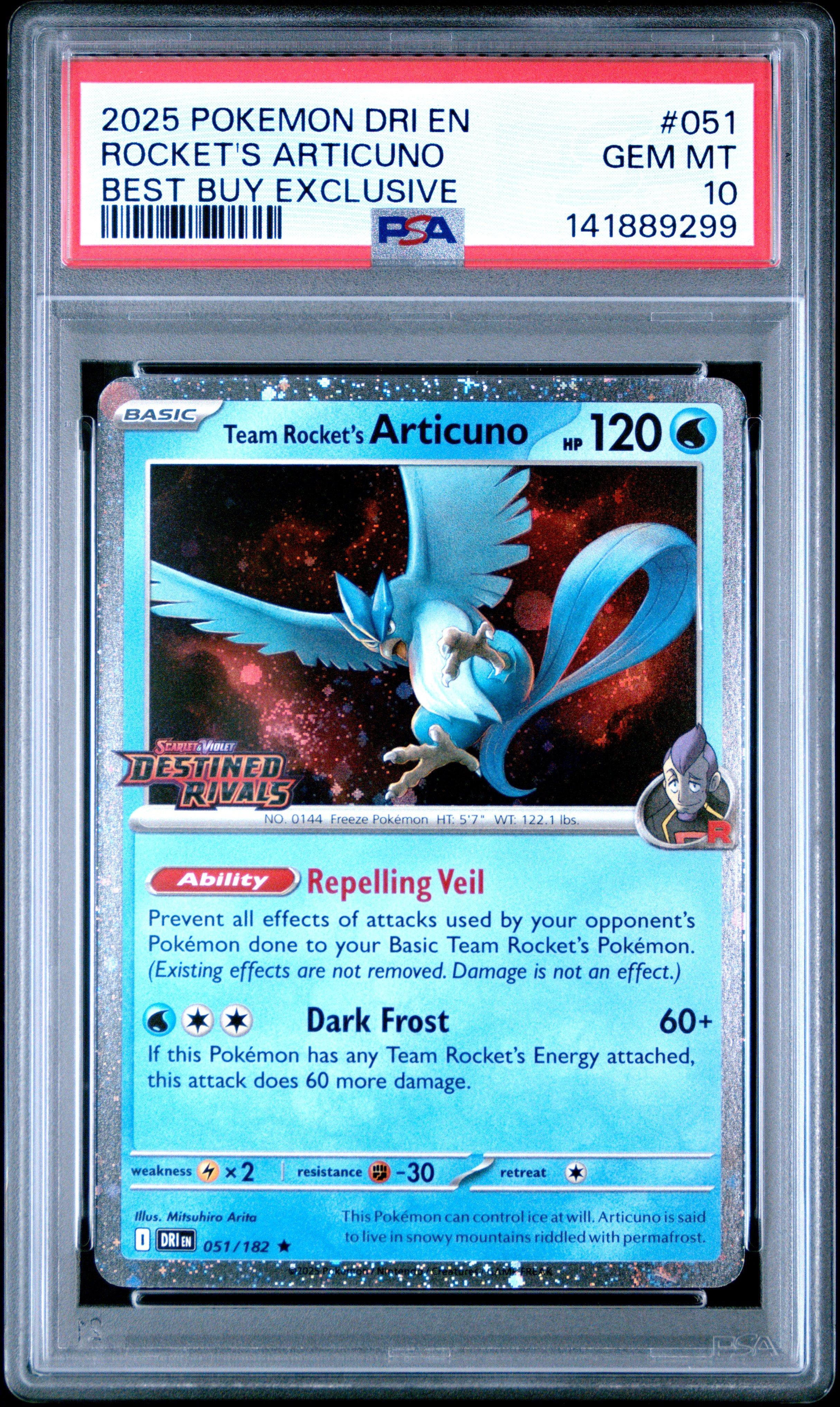 2025 Pokemon Dri En-destined Rivals 051 Team Rocket's Articuno