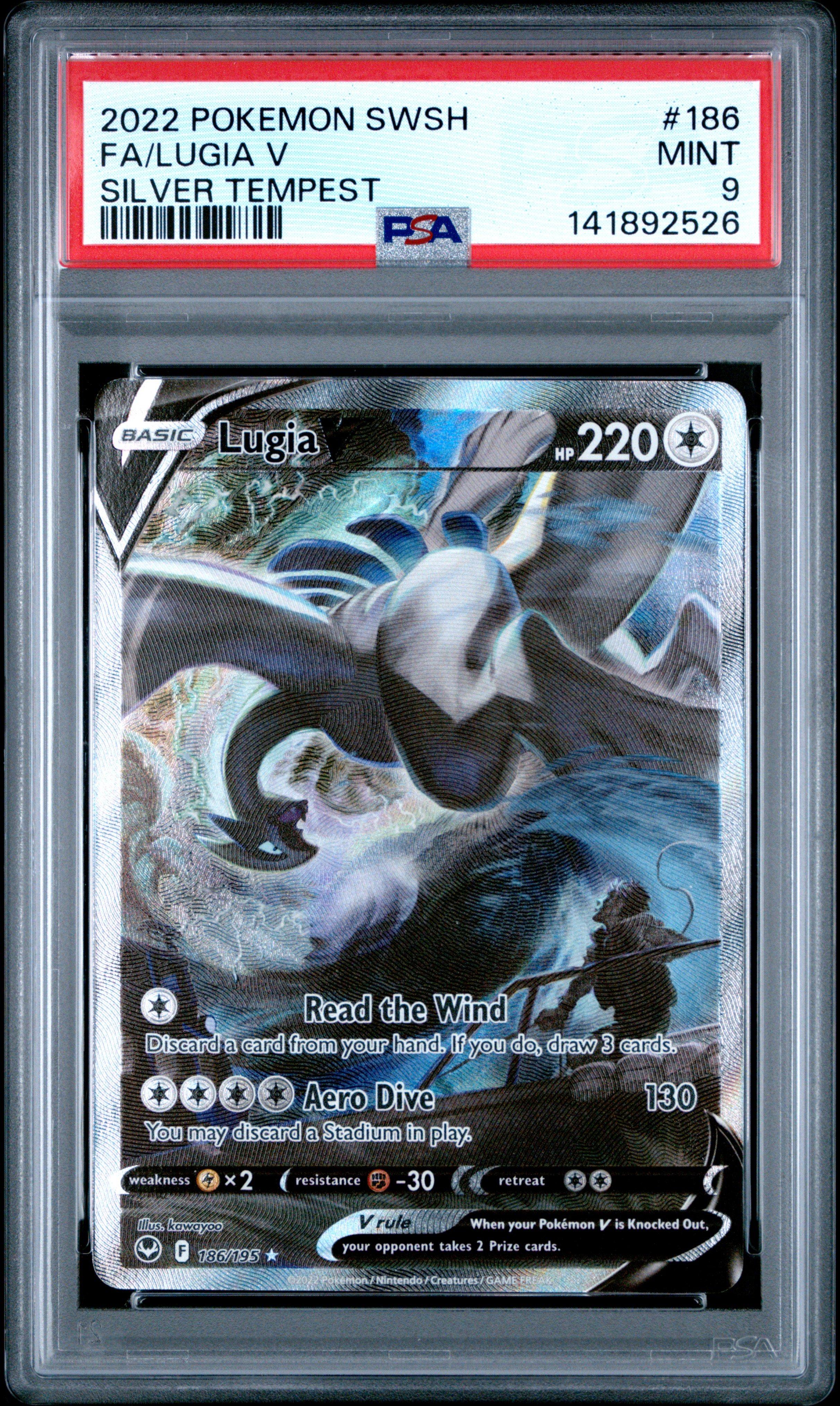 2022 Pokemon Sword & Shield Silver Tempest 186 Full Art/lugia V