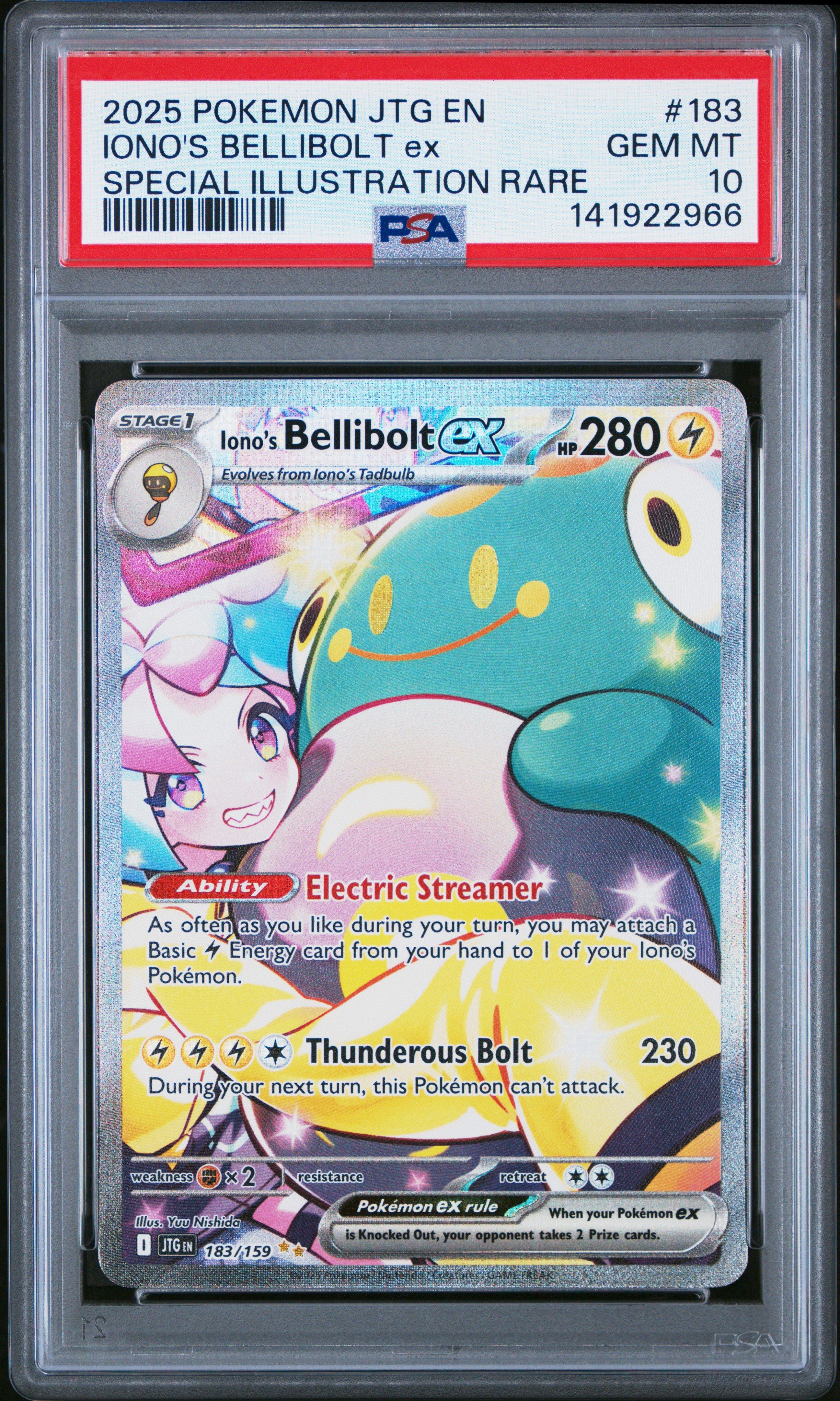 2025 Pokemon Jtg En-journey Together 183 Iono's Bellibolt Ex