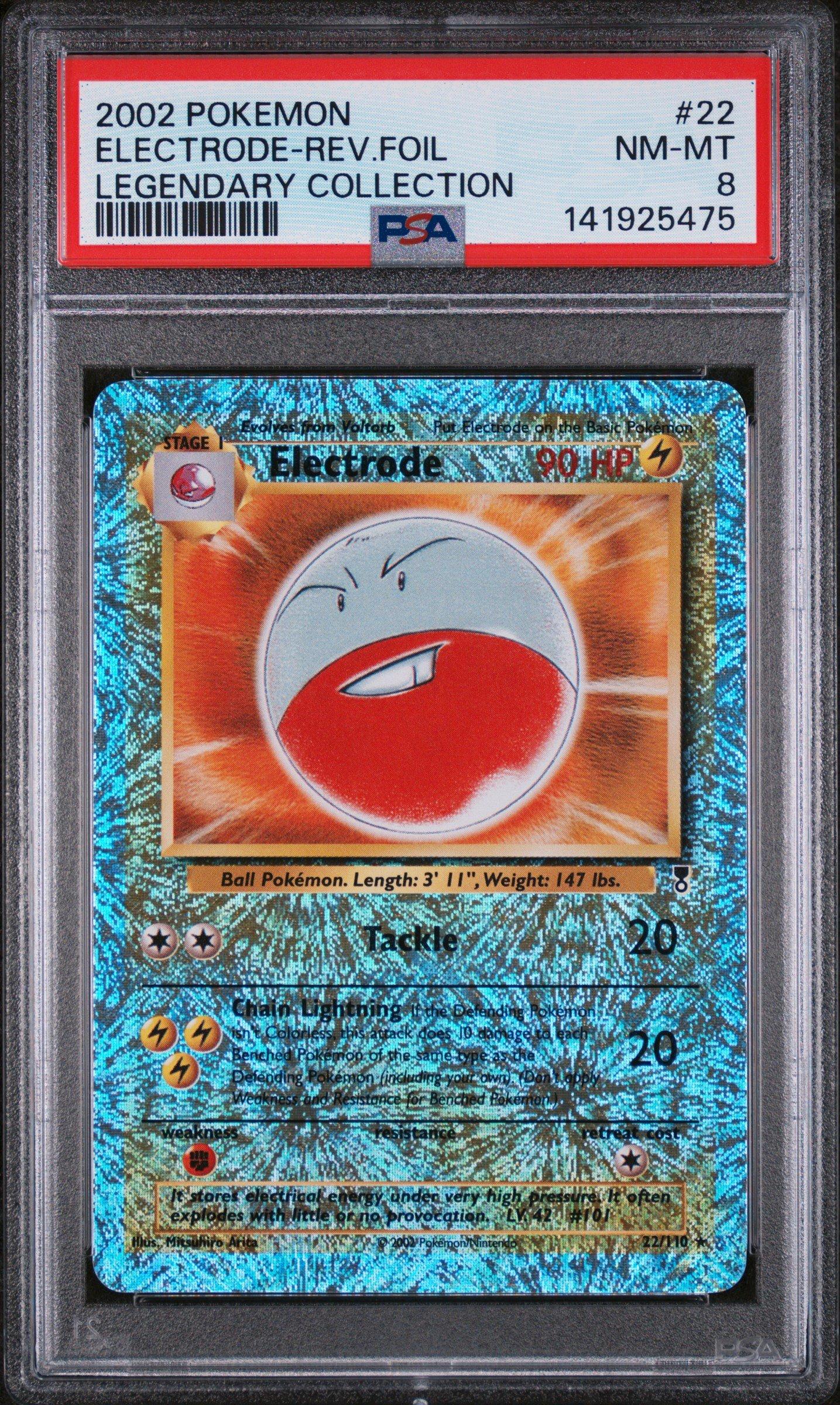2002 Pokemon Legendary Collection 22 Electrode-reverse Foil PSA 8
