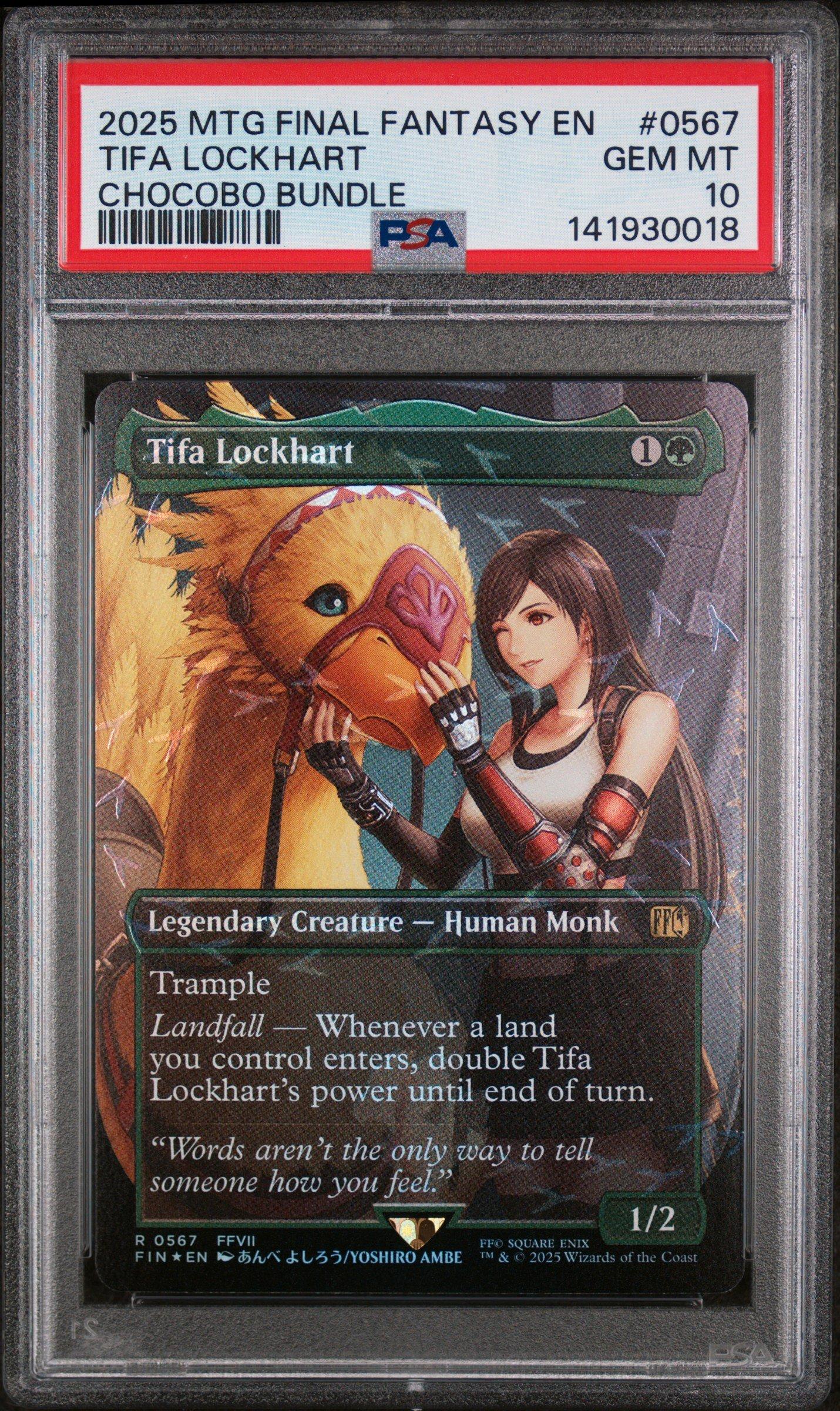 2025 Magic The Gathering Final Fantasy 0567 Tifa Lockhart Chocobo Bundle PSA 10