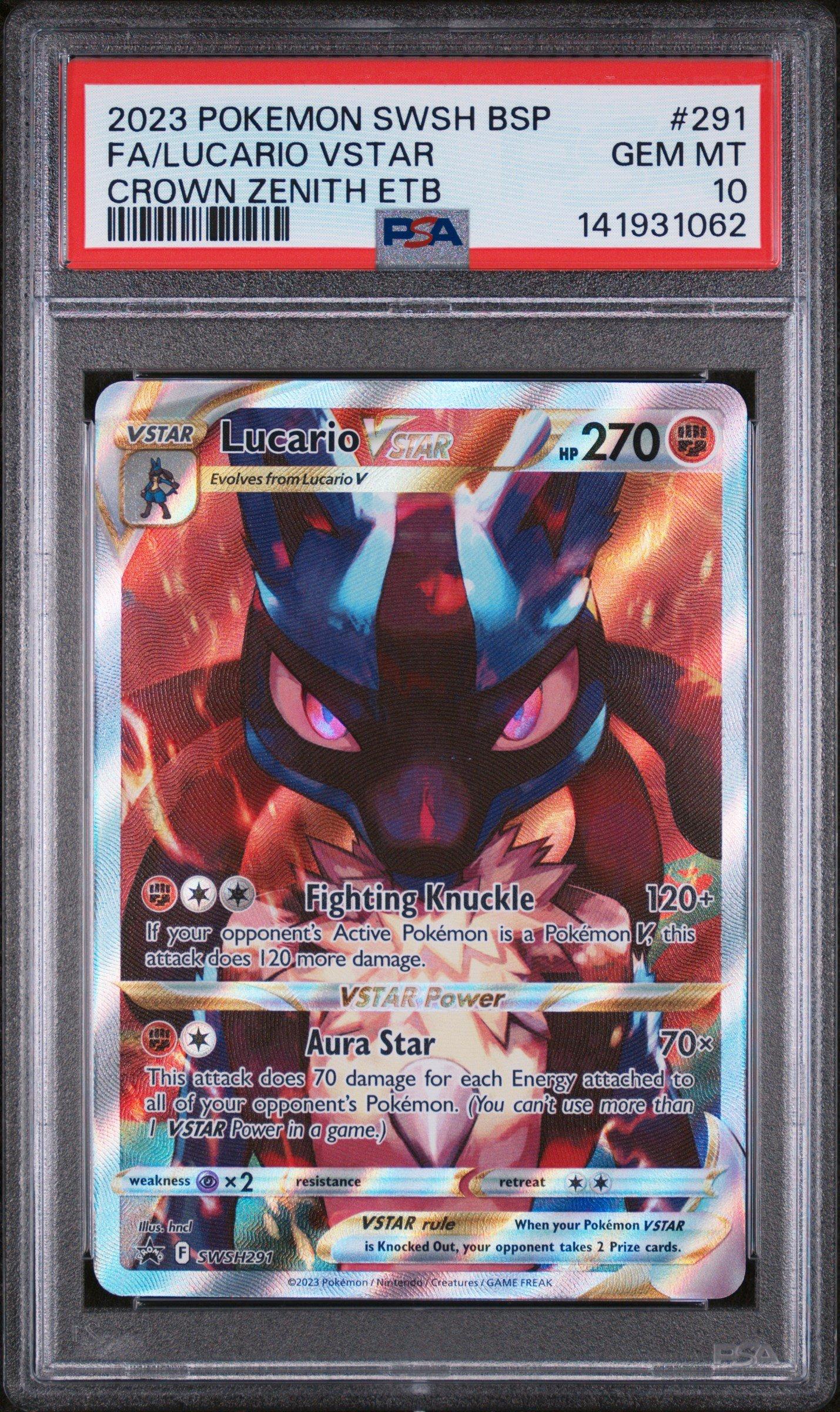 2023 Pokemon Swsh Black Star Promo 291 Full Art/lucario Vstar
