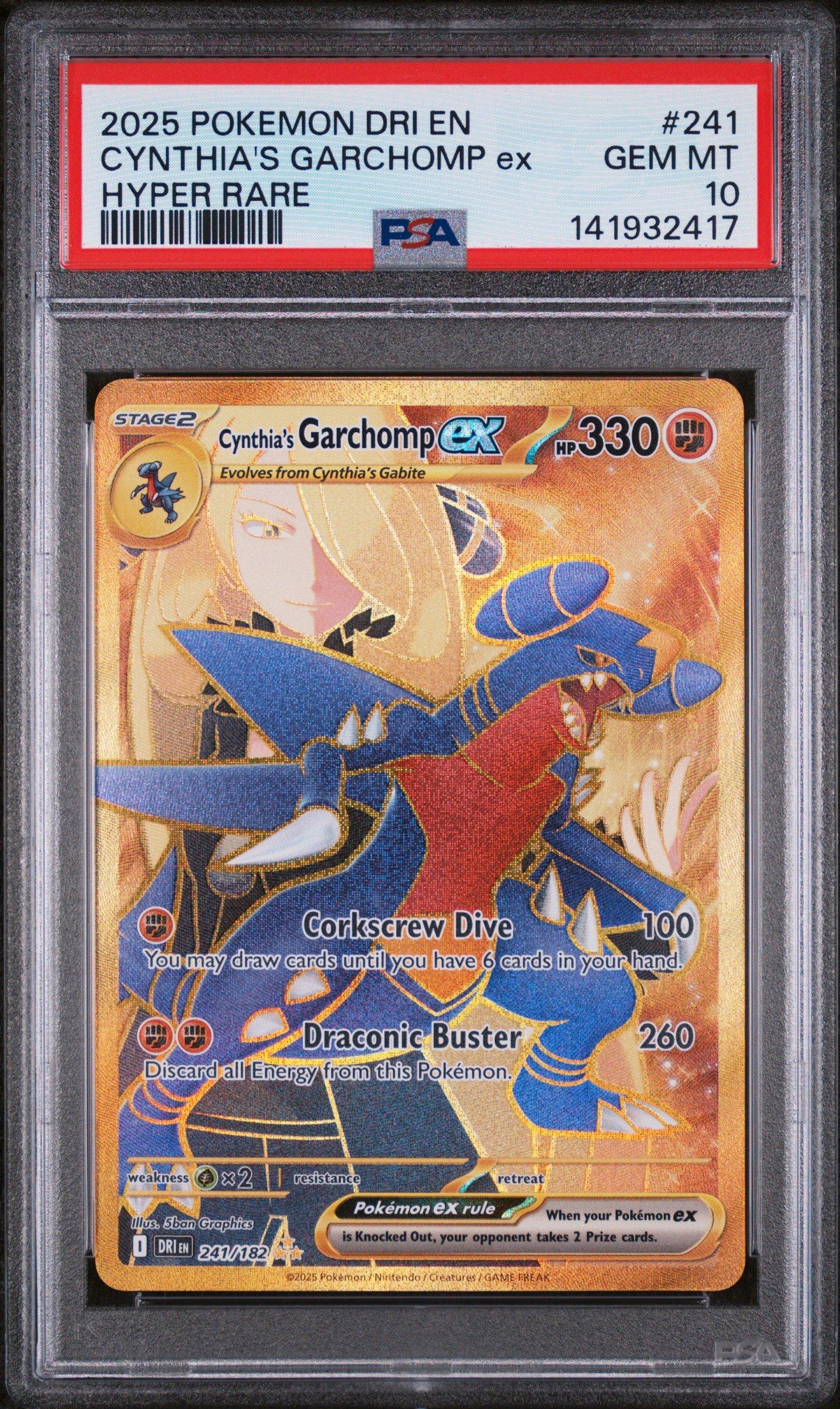 2025 Pokemon Dri En-destined Rivals 241 Cynthia's Garchomp Ex