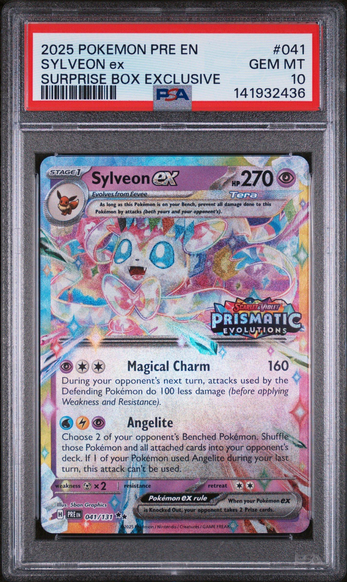 2025 Pokemon Pre En-prismatic Evolutions 041 Sylveon Ex Surprise