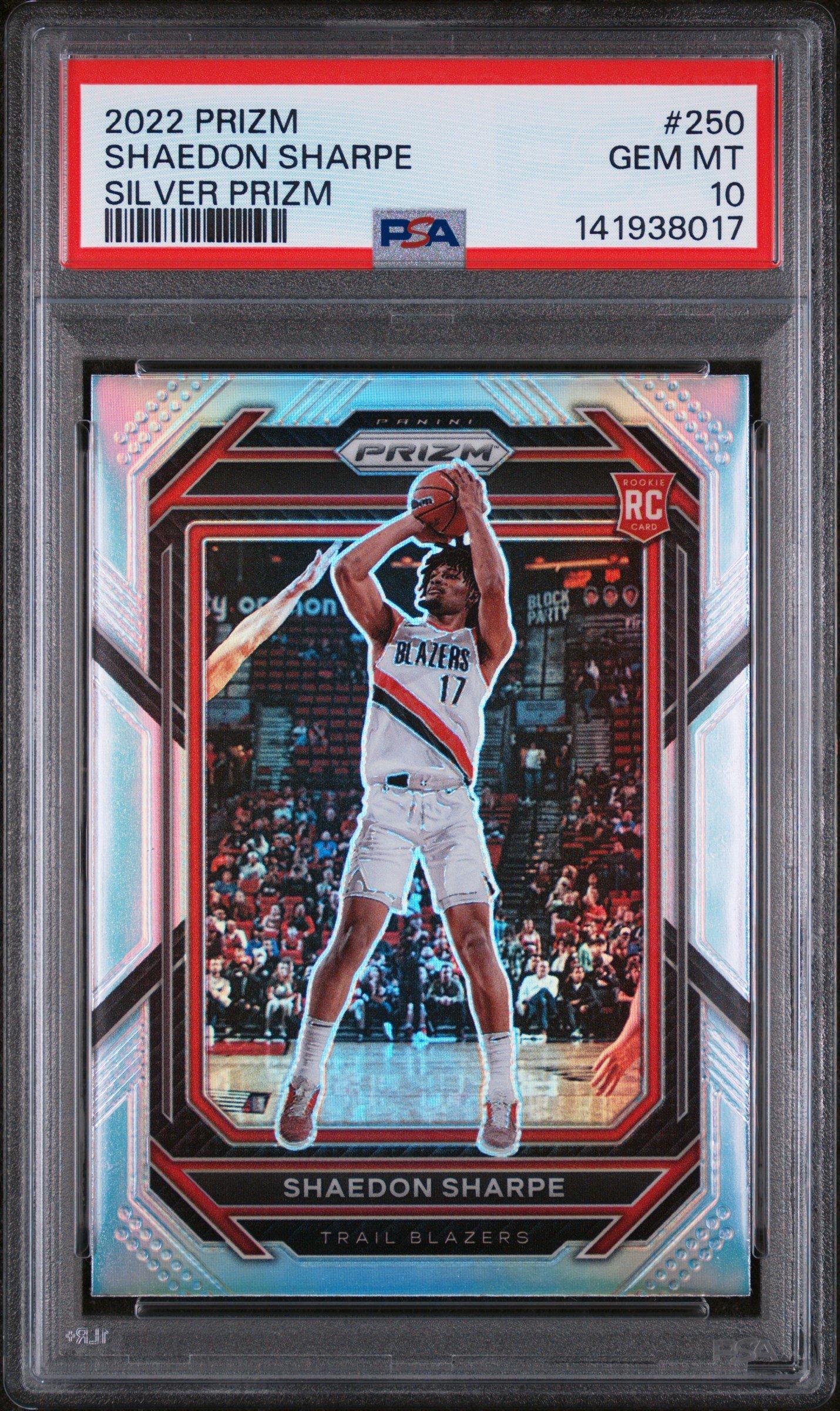 2022 Panini Prizm 250 Shaedon Sharpe Silver Prizm PSA 10 Graded 