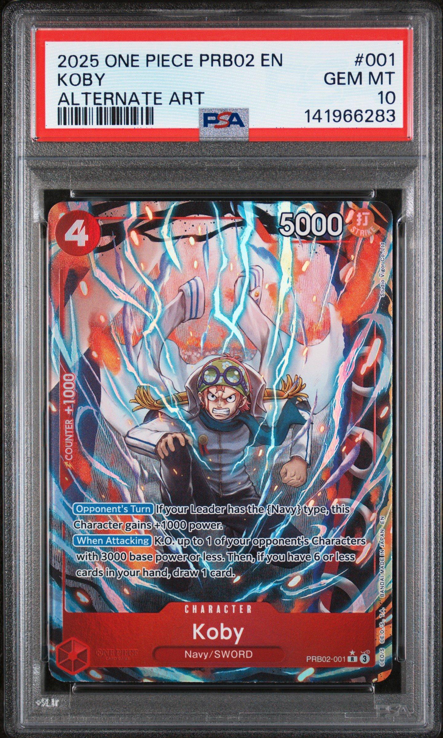 PSA10 コビー Rパラレル　PRB02-001 THE BEST vol.2 2025 One Piece Prb02-premium Booster -one Piece Card The Best- Vol