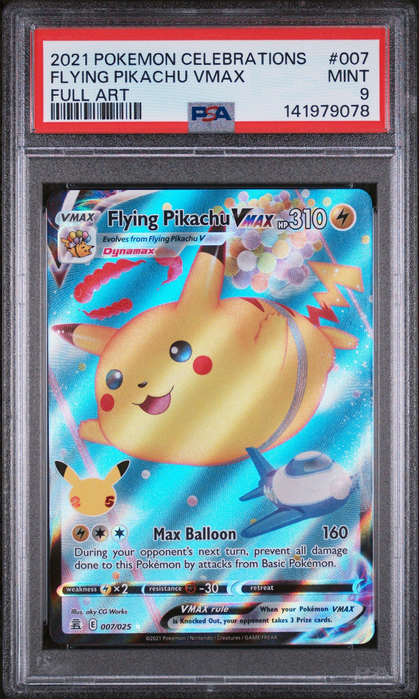 2021 Pokemon Celebrations 007 Full Art/flying Pikachu Vmax PSA 9