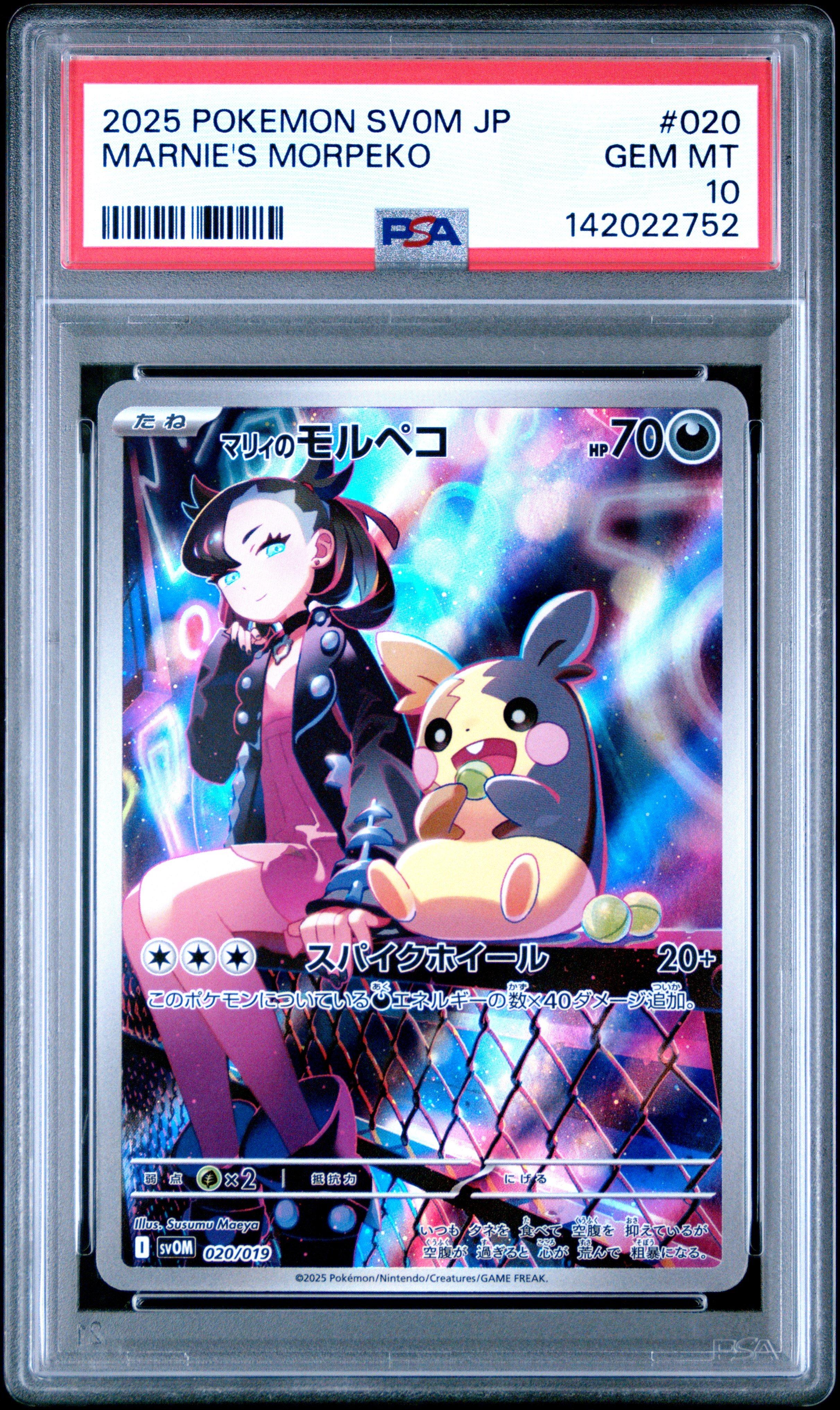 2025 POKEMON SVOM JP モルペコ PSA 10 2025 Pokemon Japanese Sv0m-ex Starter Set Marnie's Morpeko