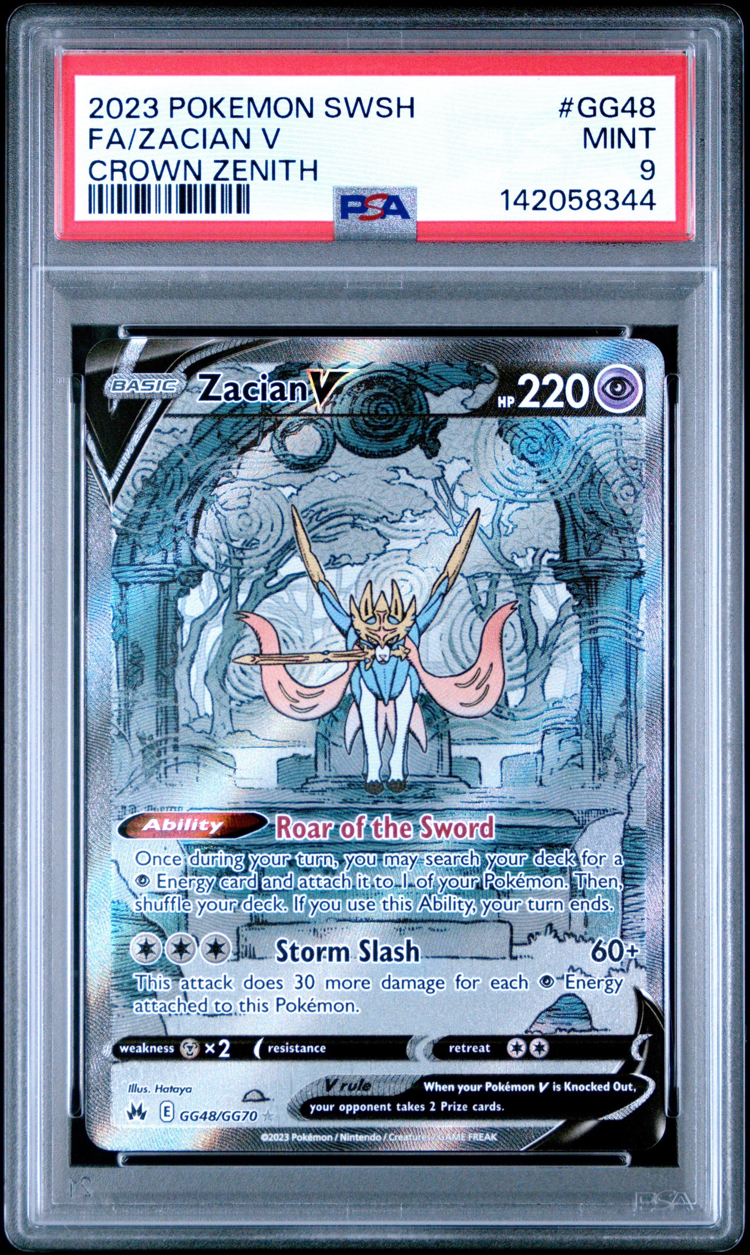 2023 Pokemon Sword And Shield Crown Zenith Gg48 Full Art/zacian V