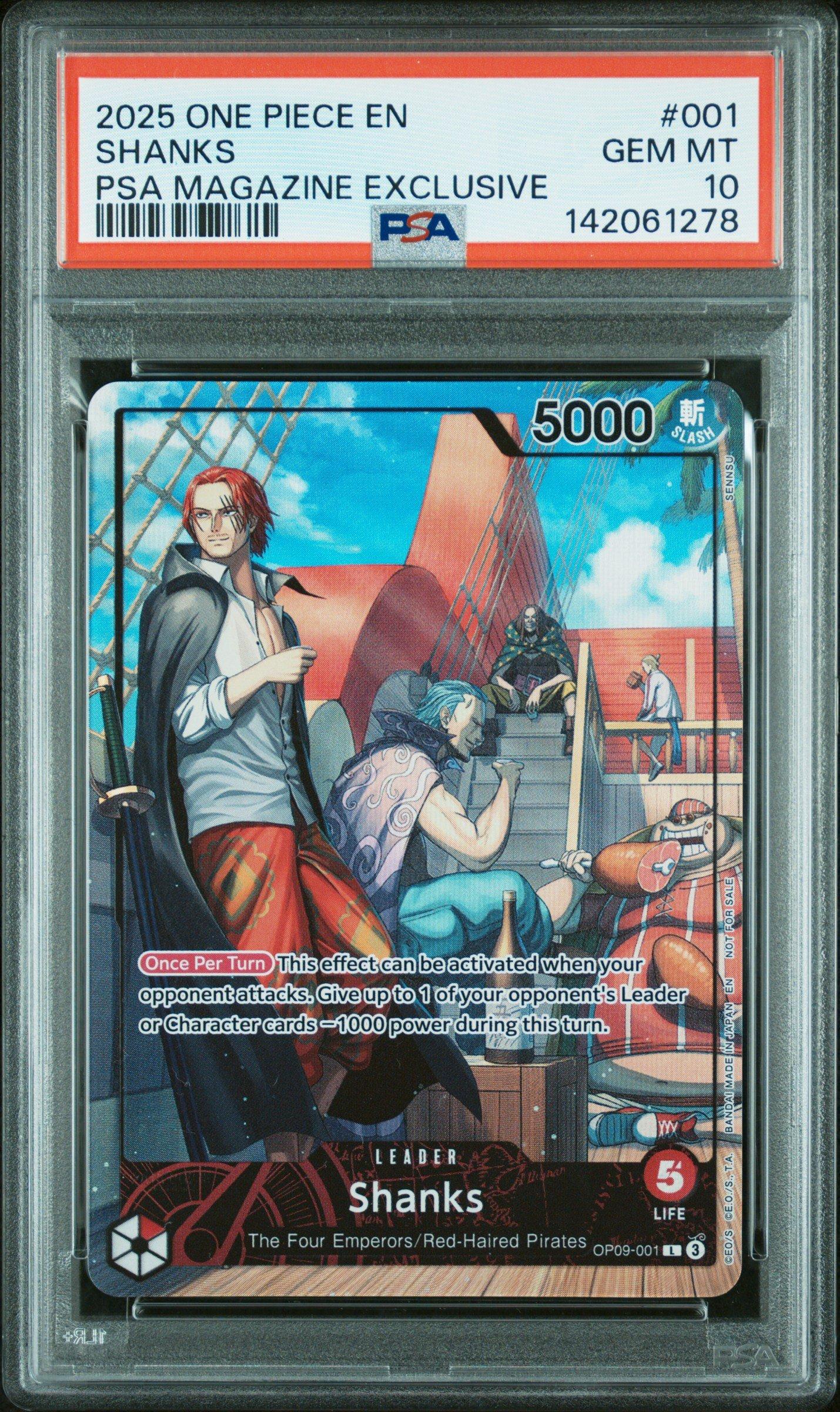 【PSA10】シャンクス #001 PSA MAGAZINE EXCLUSIVE 2025 One Piece Promos 001 Shanks Psa Magazine Exclusive PSA 10