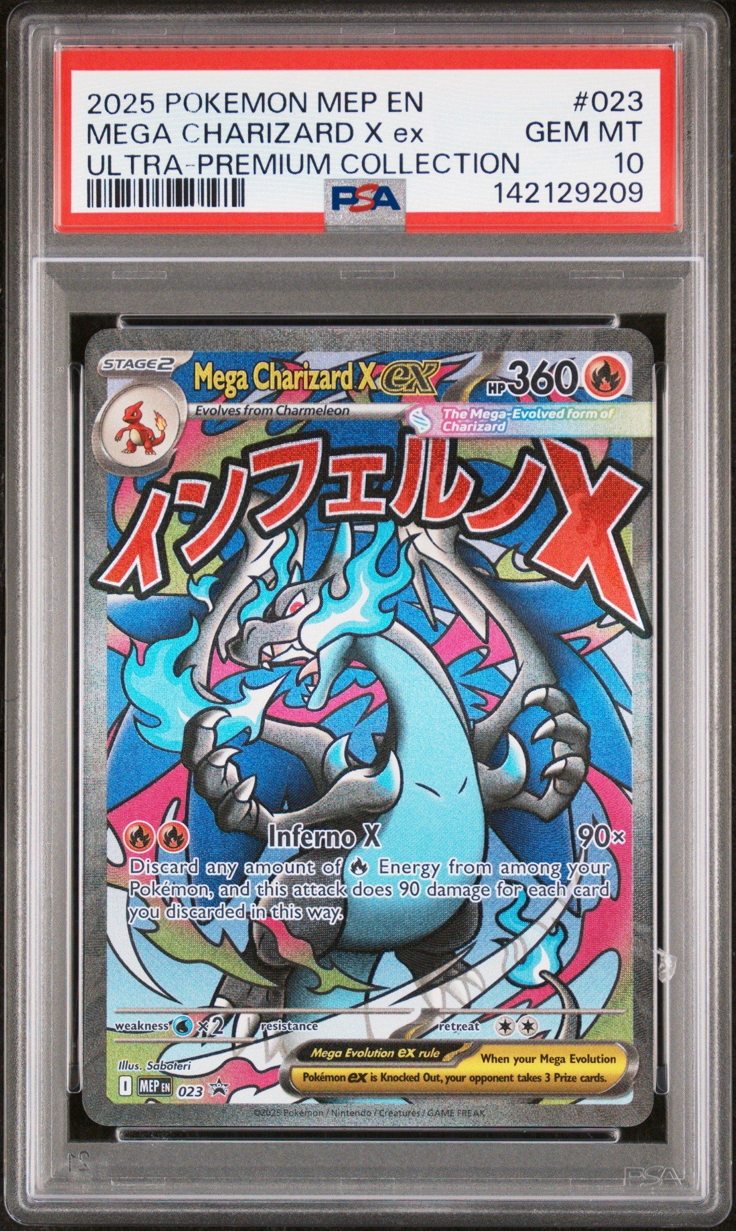 2025 Pokemon Mep En-me Black Star Promo 023 Mega Charizard X Ex Mega  Charizard X Ex Ultra-premium Collection PSA 10 Graded Card | GameStop