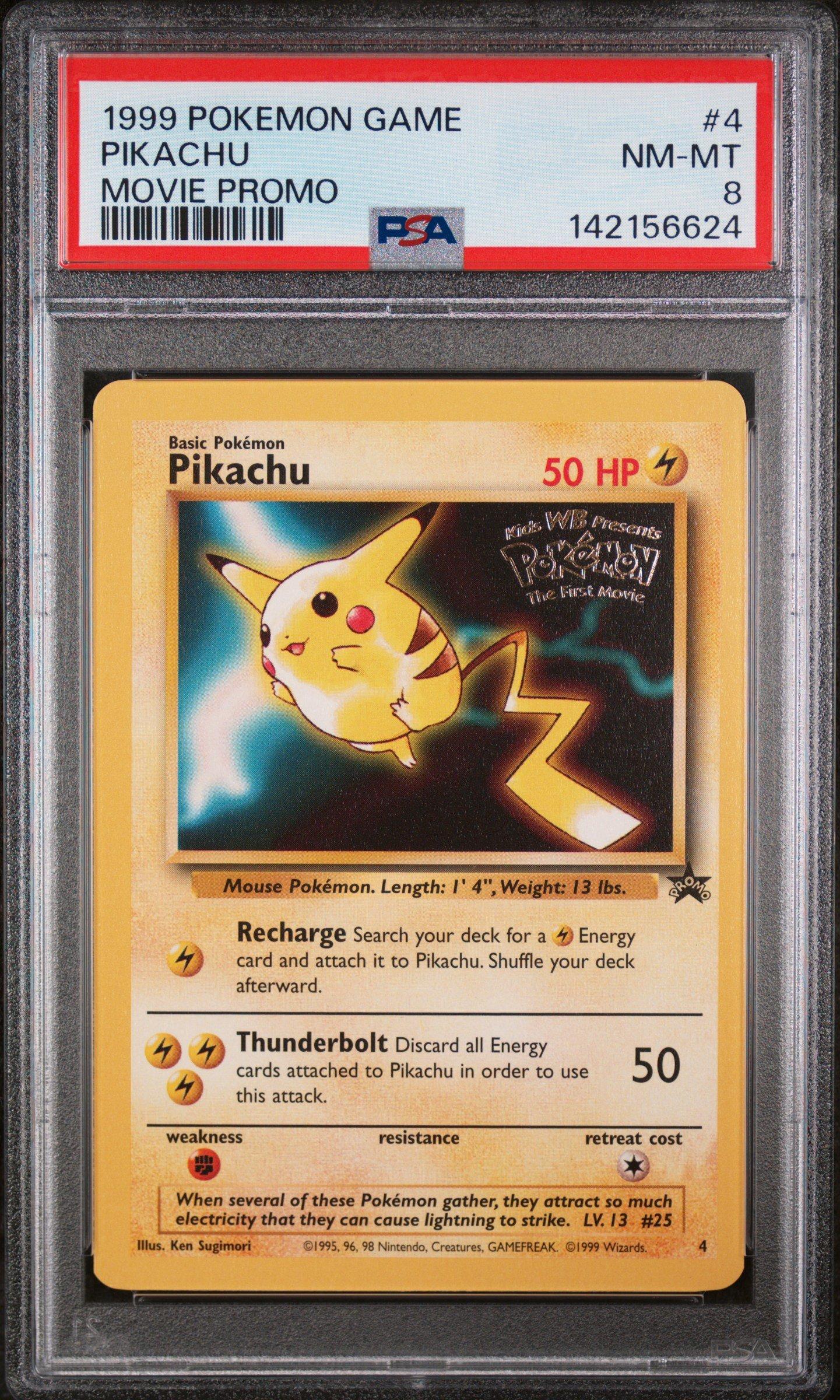 1999 ピカチュウ カード NM-MT PSA8 1999 Pokemon Game Movie 4 Pikachu Movie Promo PSA 8 Graded Card