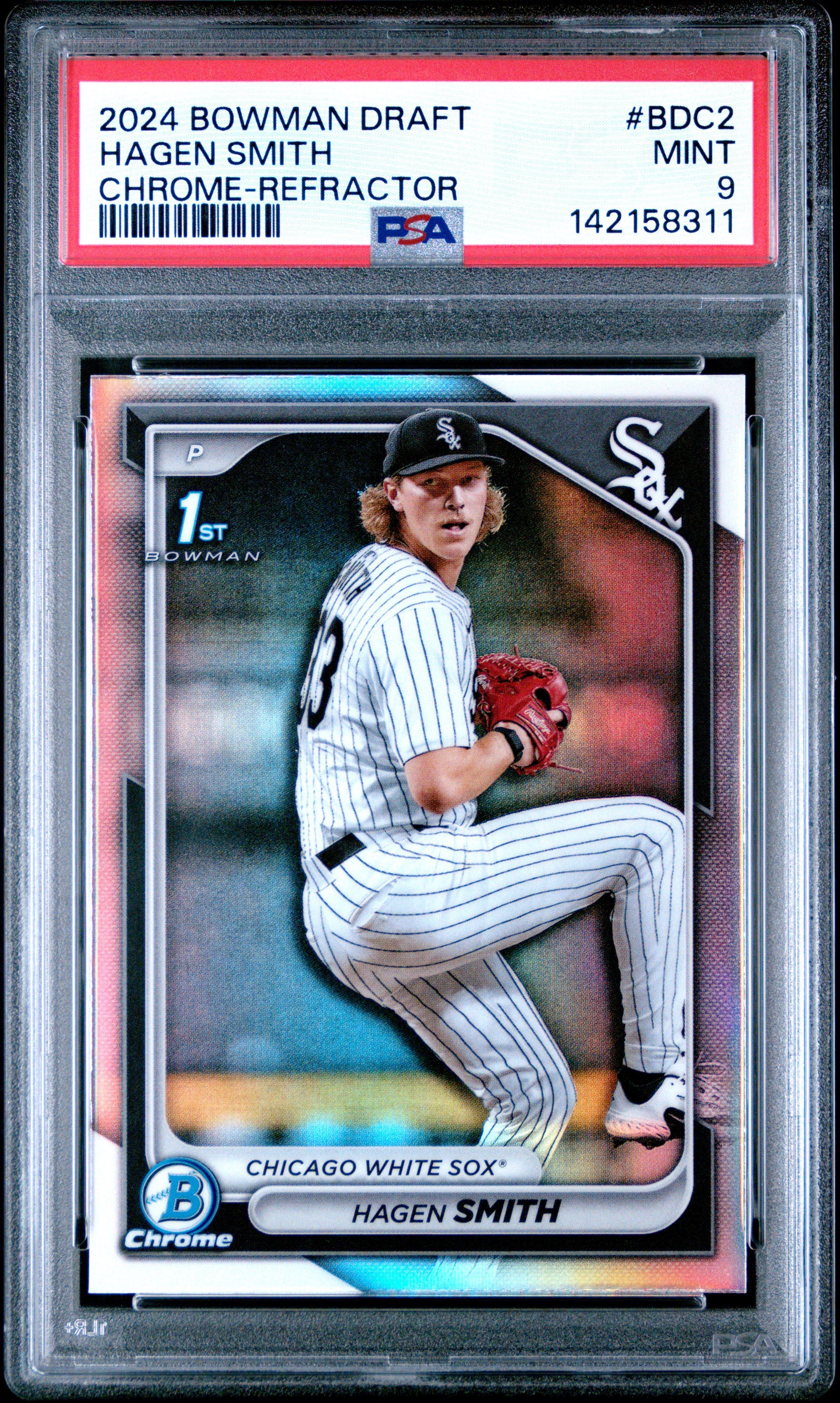 2024 Bowman Draft Bdc2 Hagen Smith Chrome-refractor PSA 9 Graded 