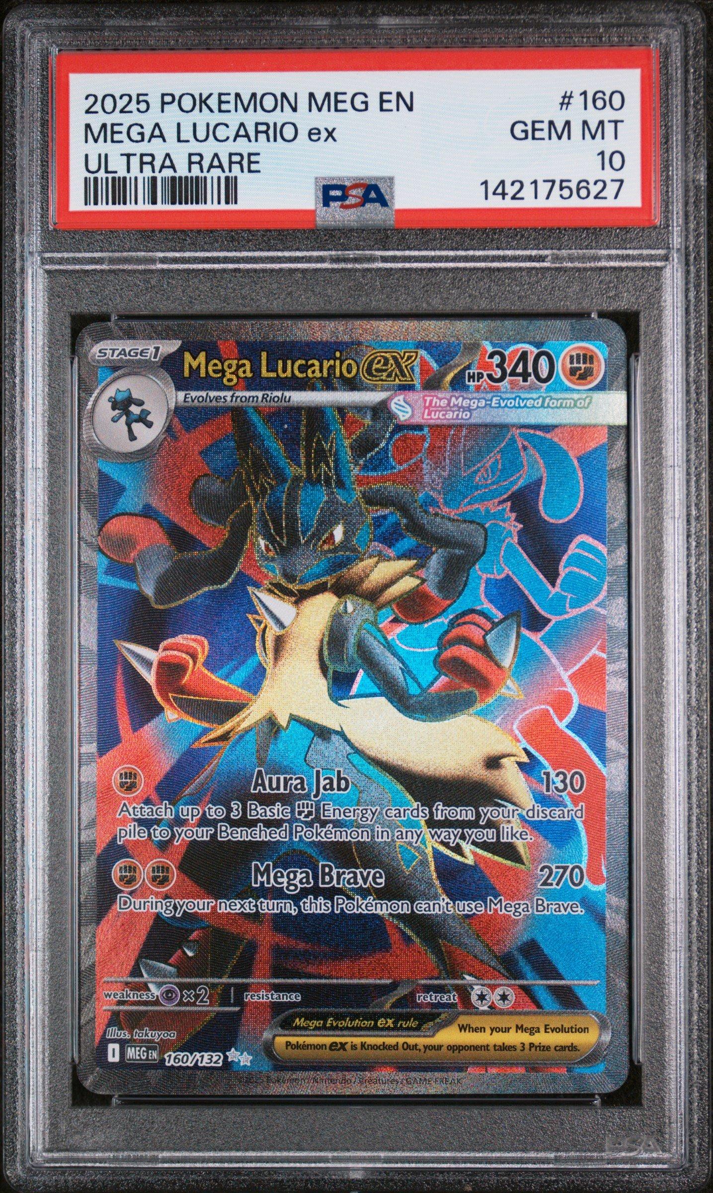2025 Pokemon Meg En-mega Evolution 160 Mega Lucario Ex Ultra Rare