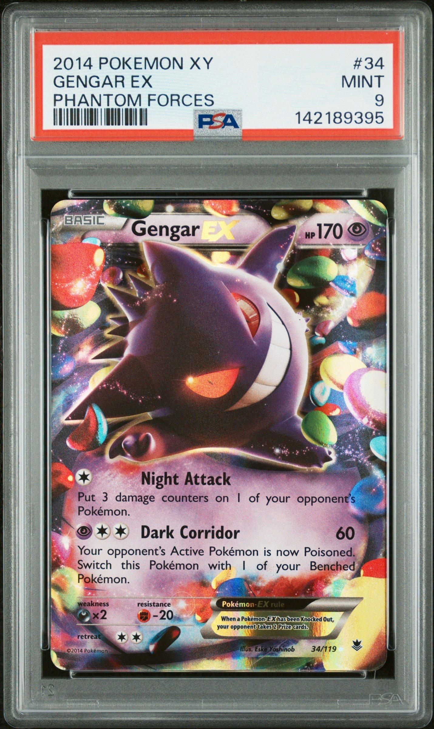 2014 Pokemon Xy Phantom Forces 34 Gengar Ex PSA 9 Graded Card | GameStop