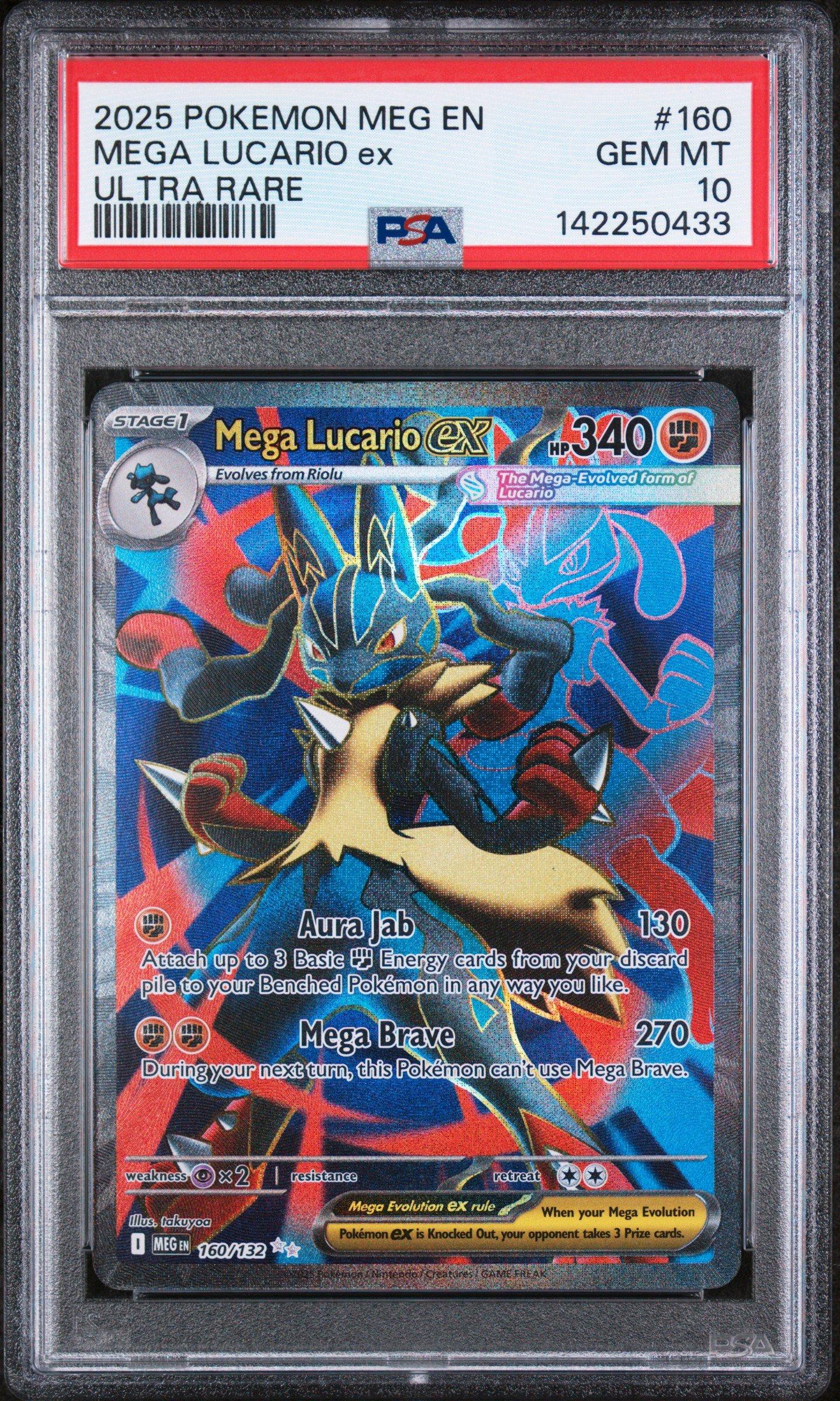 2025 Pokemon Meg En-mega Evolution 160 Mega Lucario Ex Ultra Rare