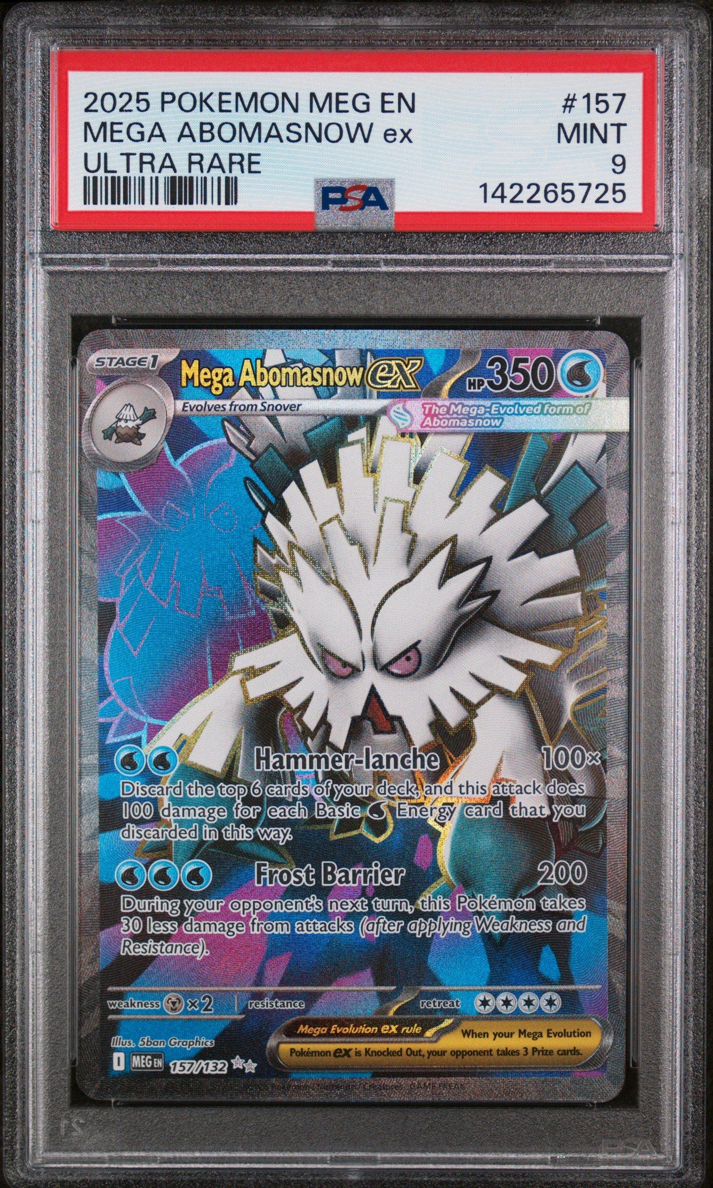 2025 Pokemon Meg En-mega Evolution 157 Mega Abomasnow Ex Ultra Rare PSA 9  Graded Card | GameStop