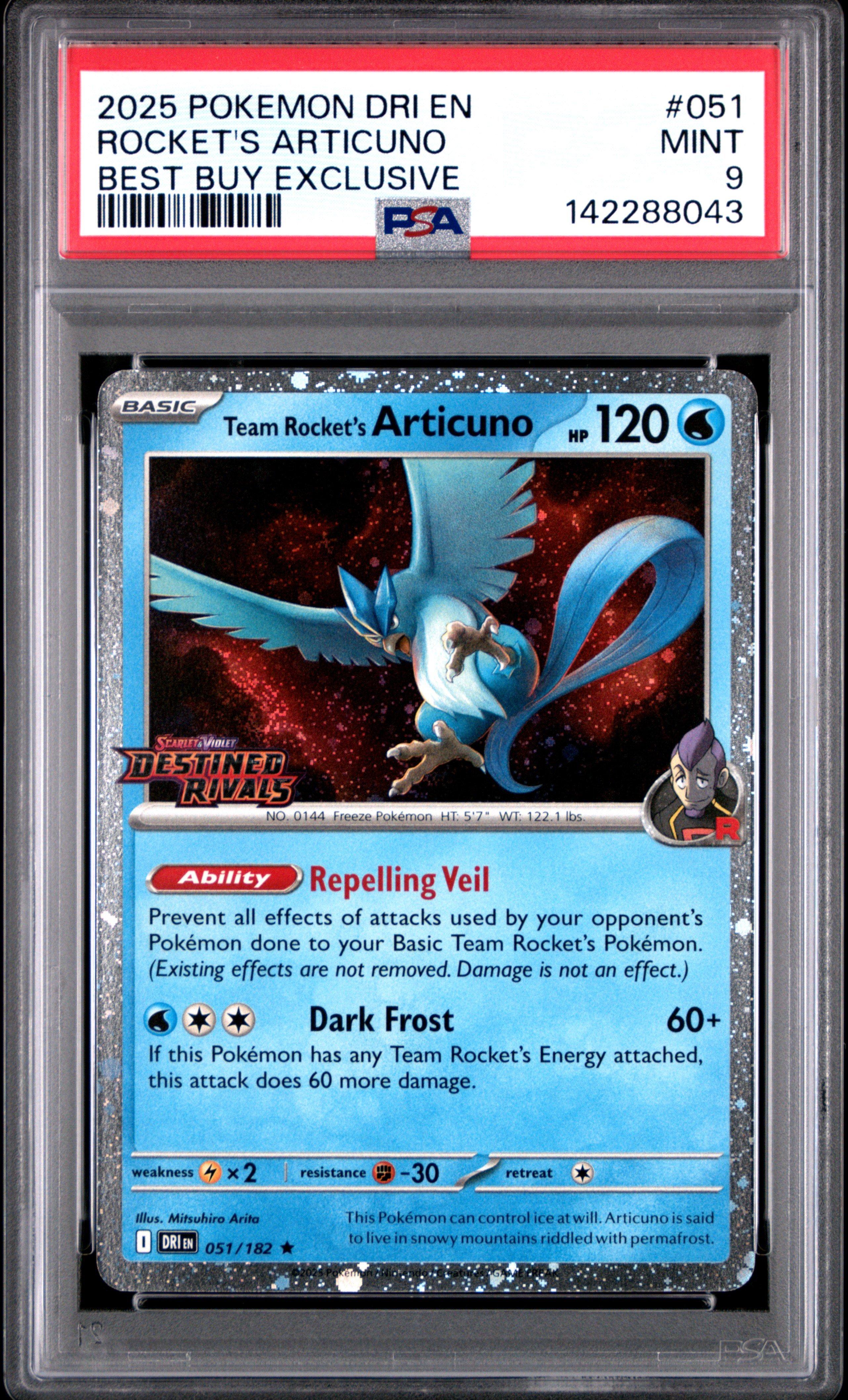 2025 Pokemon Dri En-destined Rivals 051 Team Rocket's Articuno