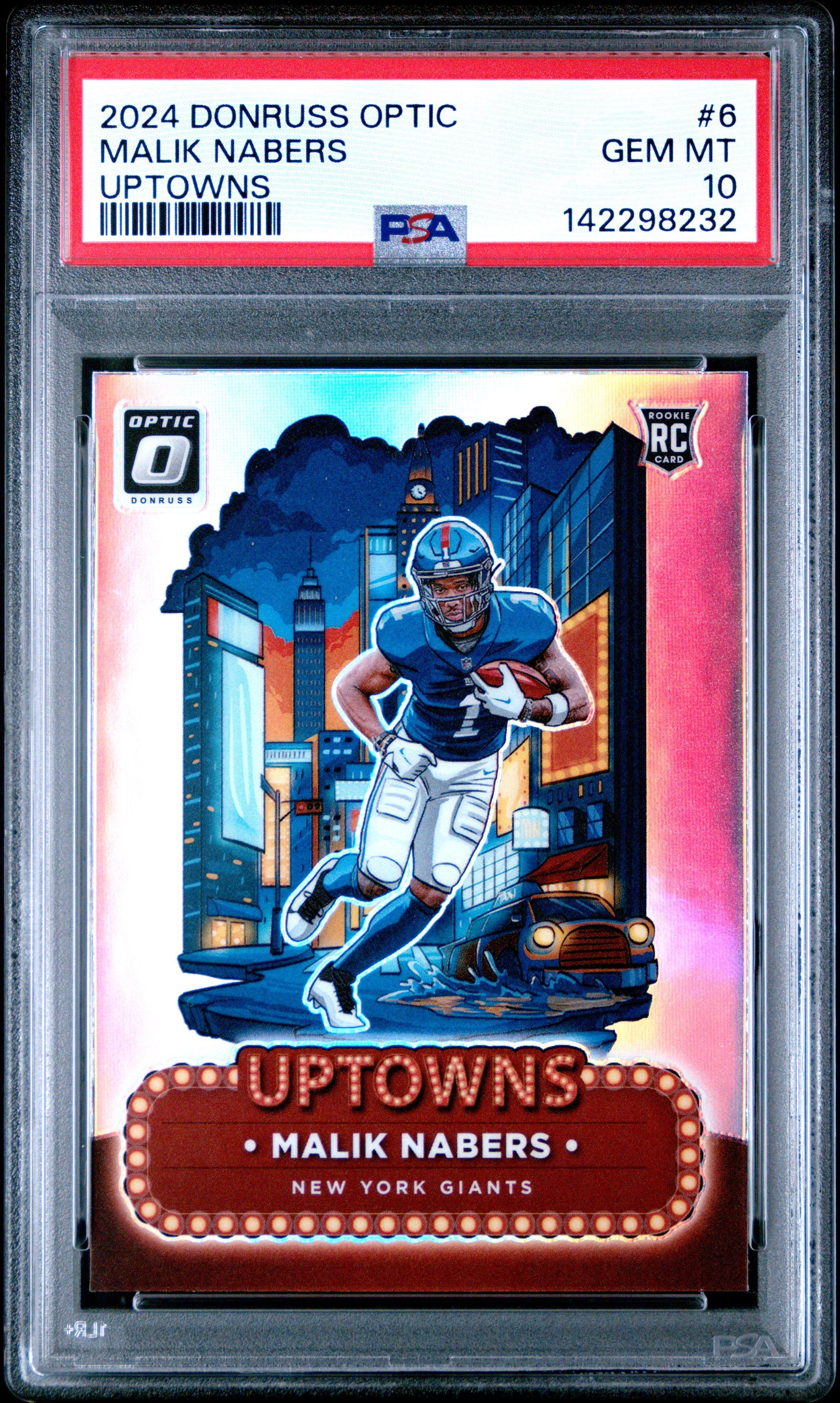 2024 Panini Donruss Optic Uptowns 6 Malik Nabers PSA 10 Graded