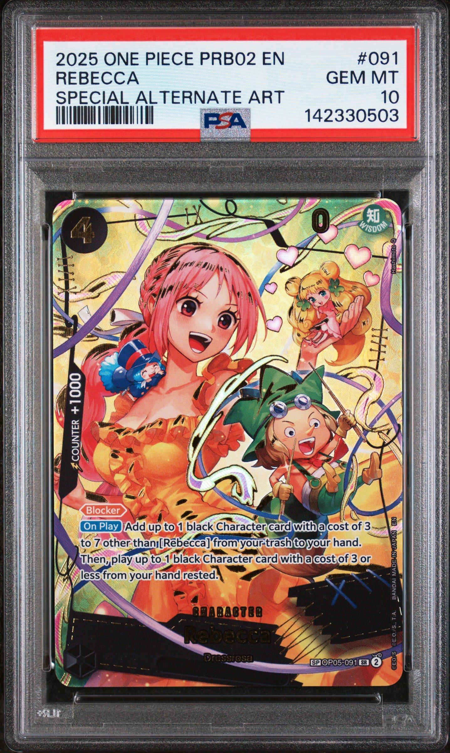 PSA10 レベッカ SP PRB02 JP #091 2025 One Piece Prb02-premium Booster -one Piece Card The Best- Vol