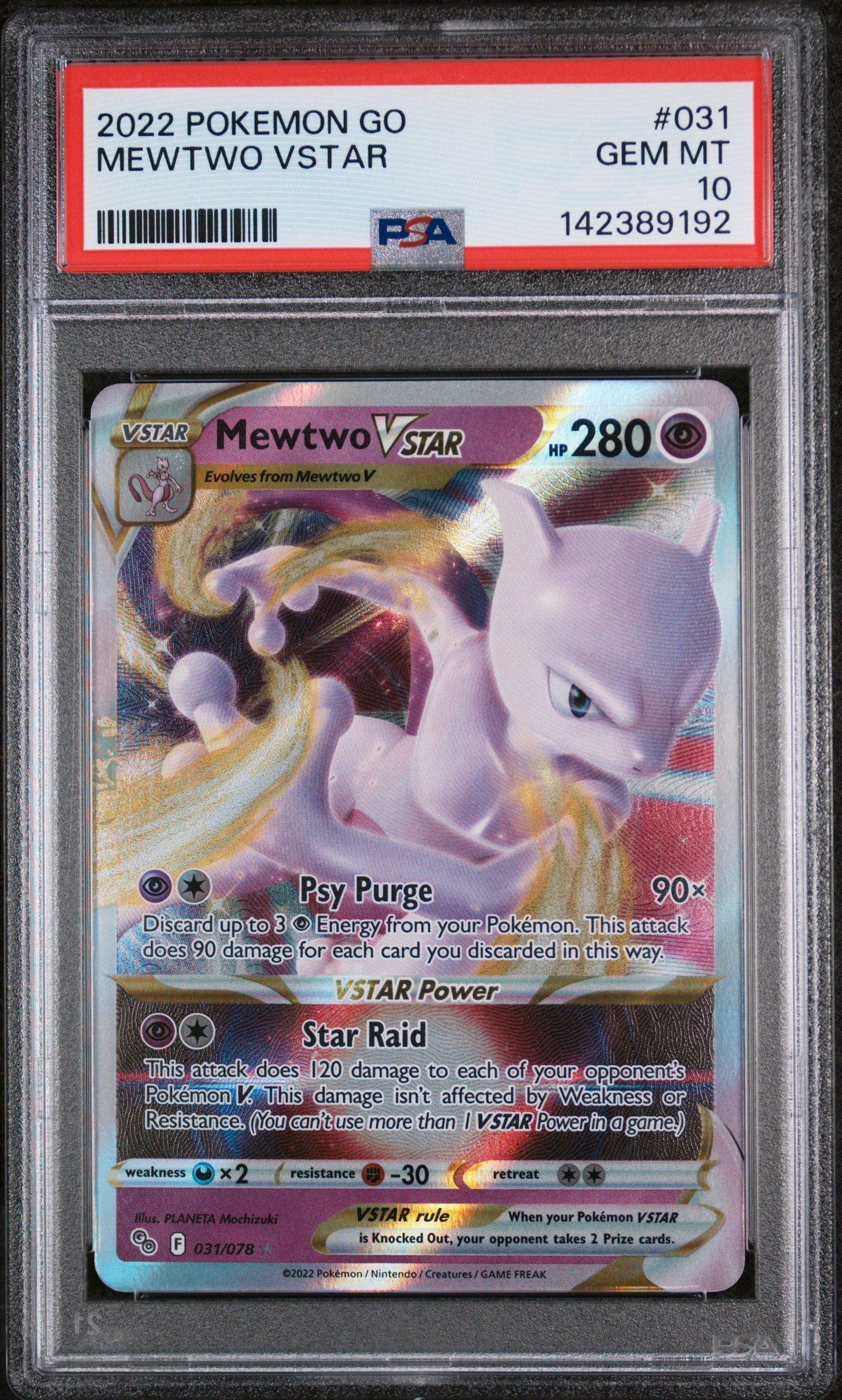 2022 Pokemon Go 031 Mewtwo Vstar PSA 10 Graded Card | GameStop