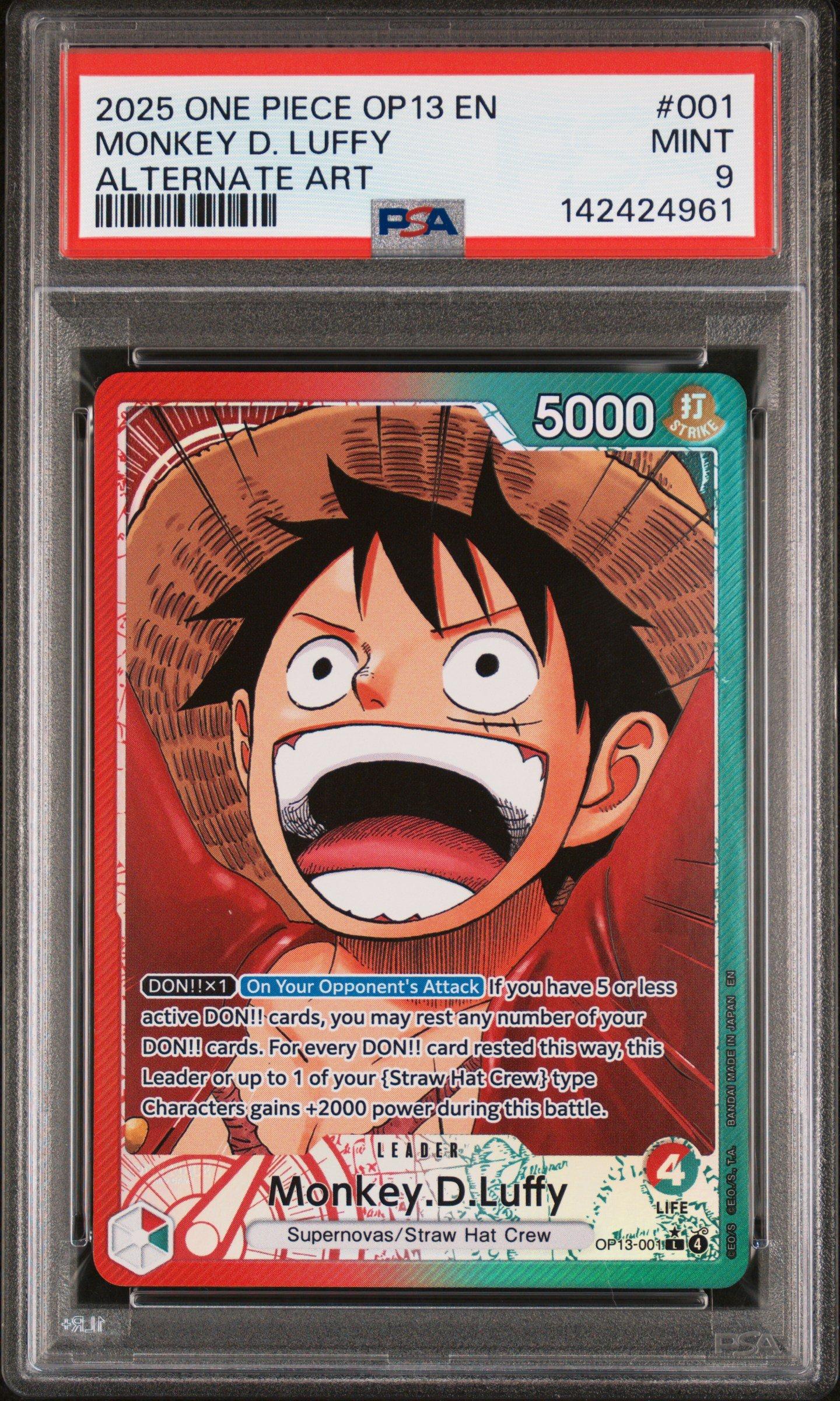 2025 ONE PIECE モンキー・D・ルフィ #001 2025 One Piece Op13-carrying On His Will 001 Monkey D. Luffy