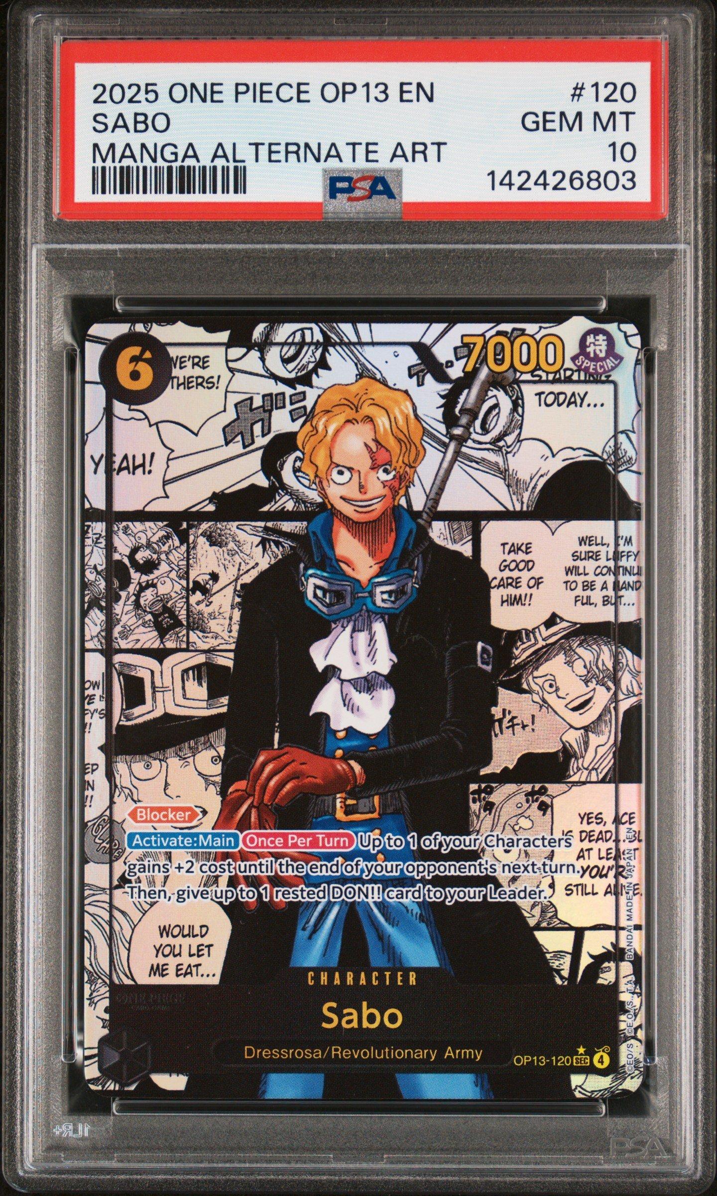 2025 One Piece Op13-carrying On His Will 120 Sabo Manga Alternate