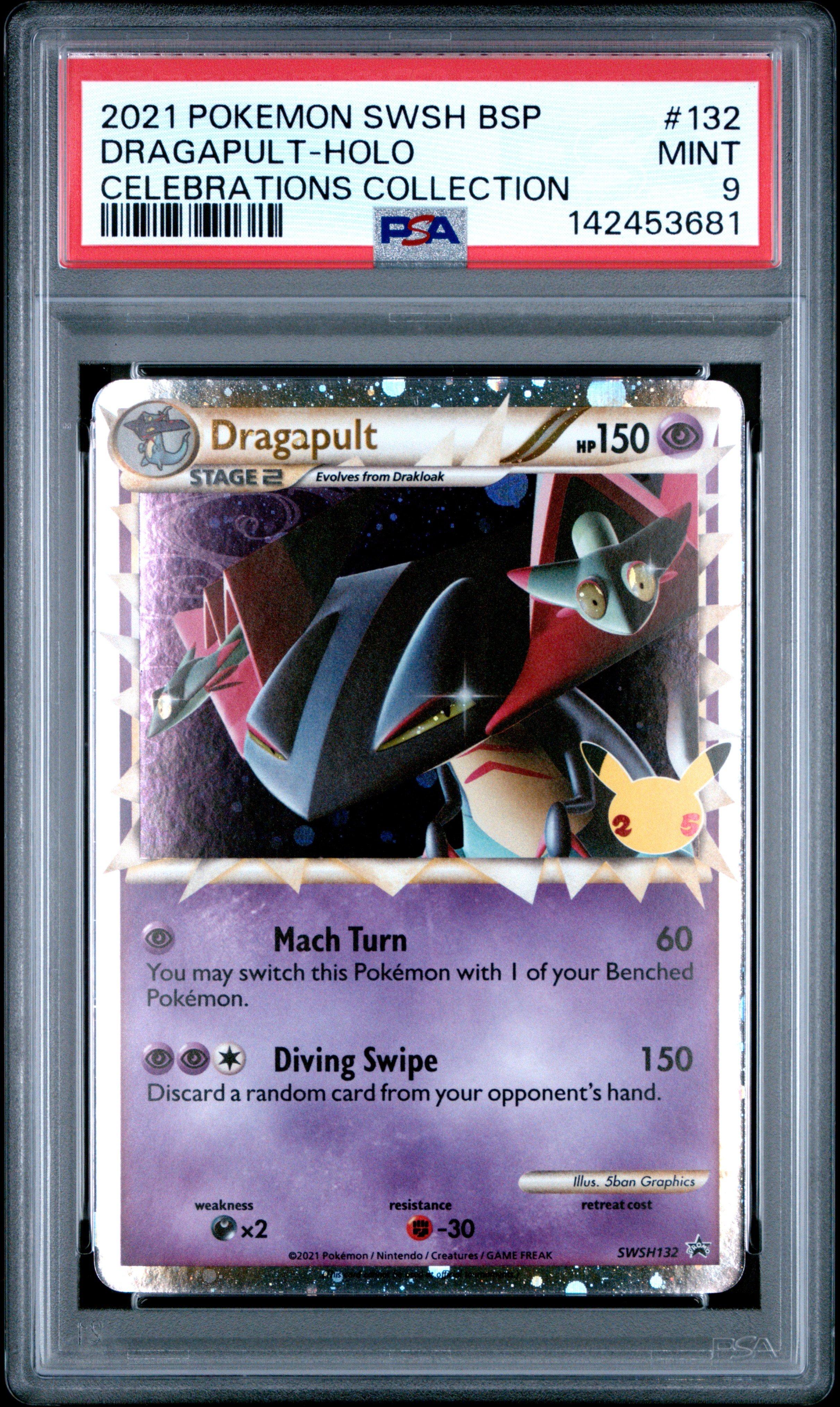 2021 Pokemon Swsh Black Star Promo 132 Dragapult-holo Celebrations