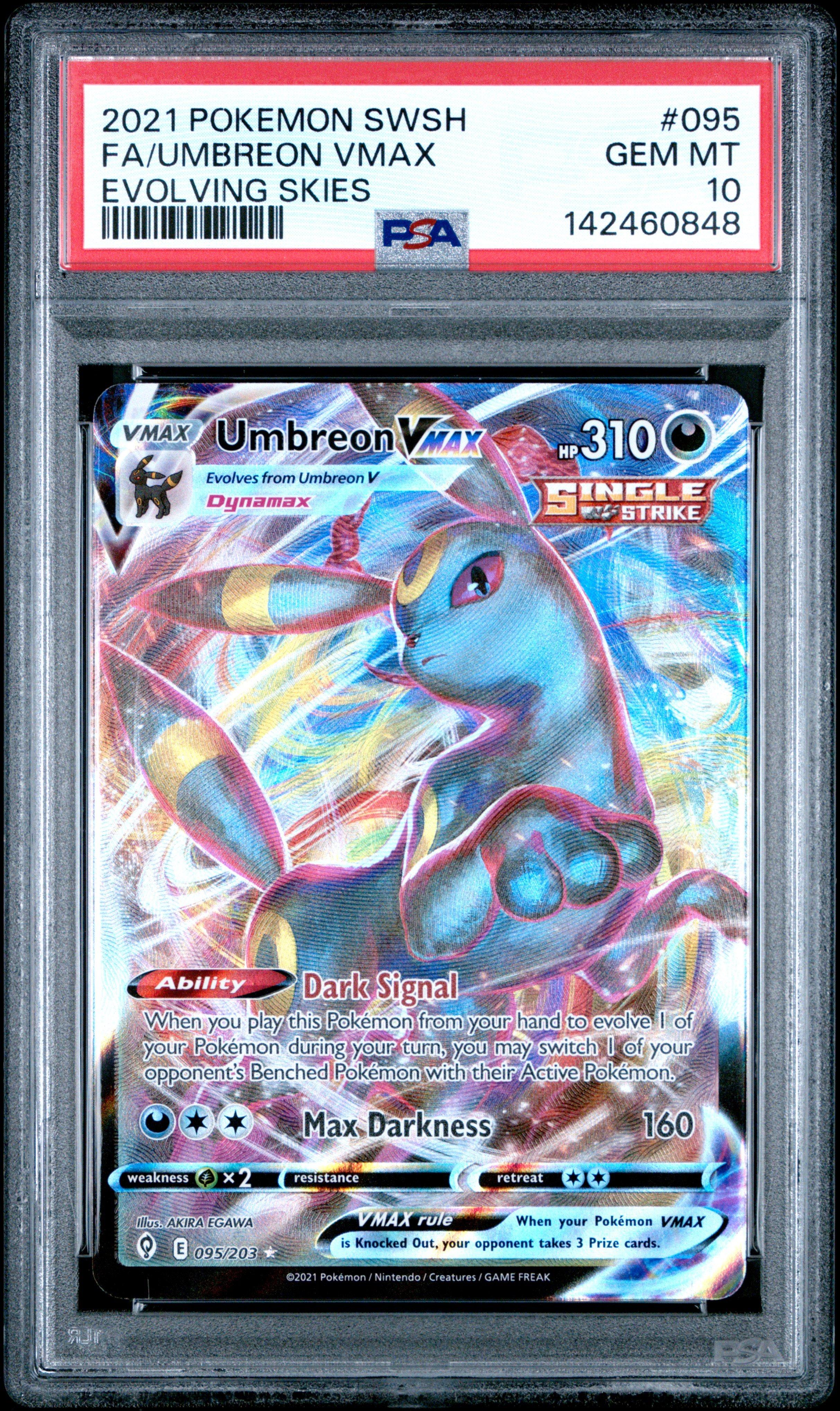 2021 Pokemon Sword & Shield Evolving Skies 095 Full Art/umbreon