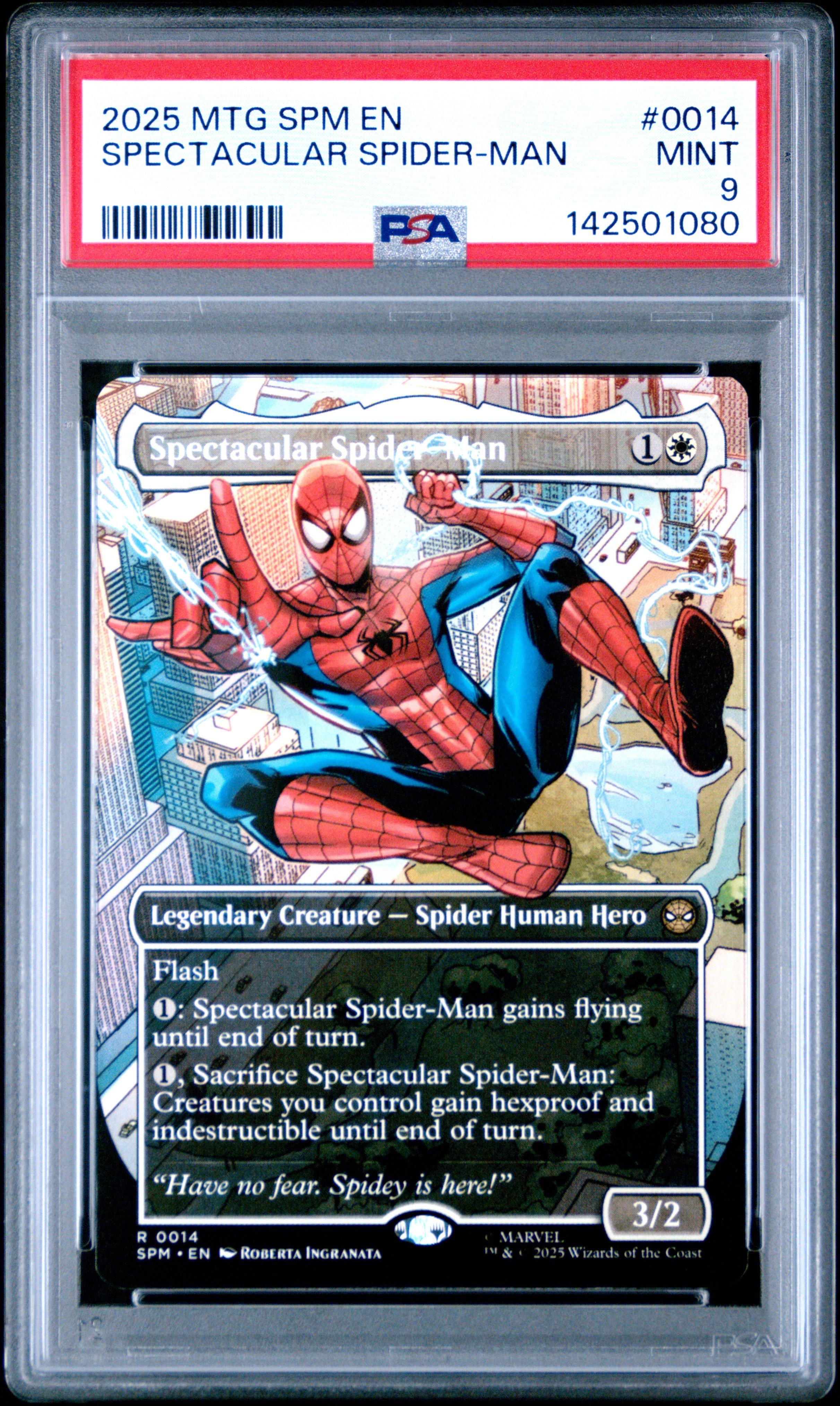 spectacular spider-man mtg card Marvel Legends Series Magic: The Gathering Battle-Damaged Spider -Man, 6-Inch Action Figure Toy & Exclusive Foil Collectible Game Trading Card Spidey is here! Spectacular Spider-Man | Marvel's Spider-Man