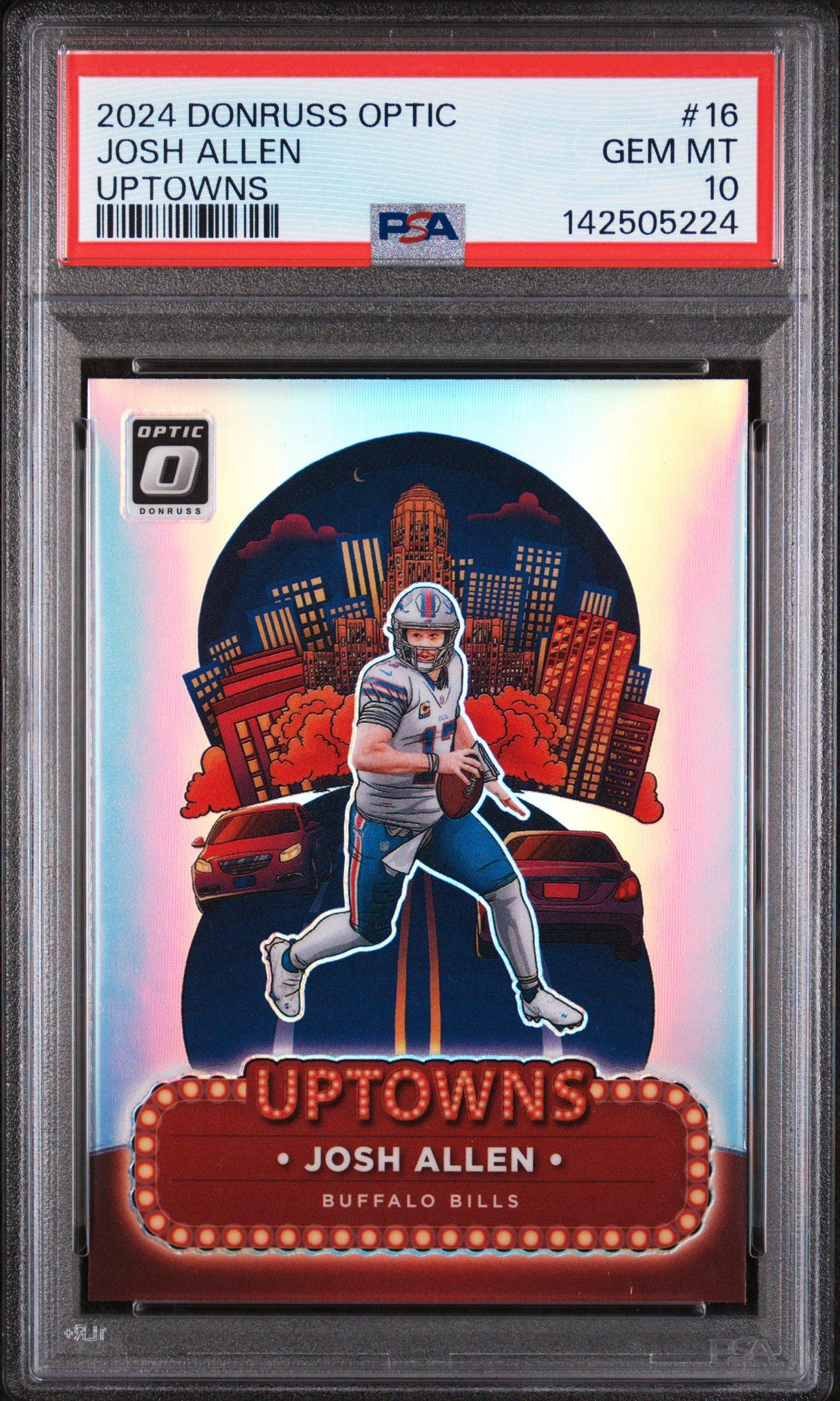 2024 Panini Donruss Optic Uptowns 16 Josh Allen PSA 10 Graded Card