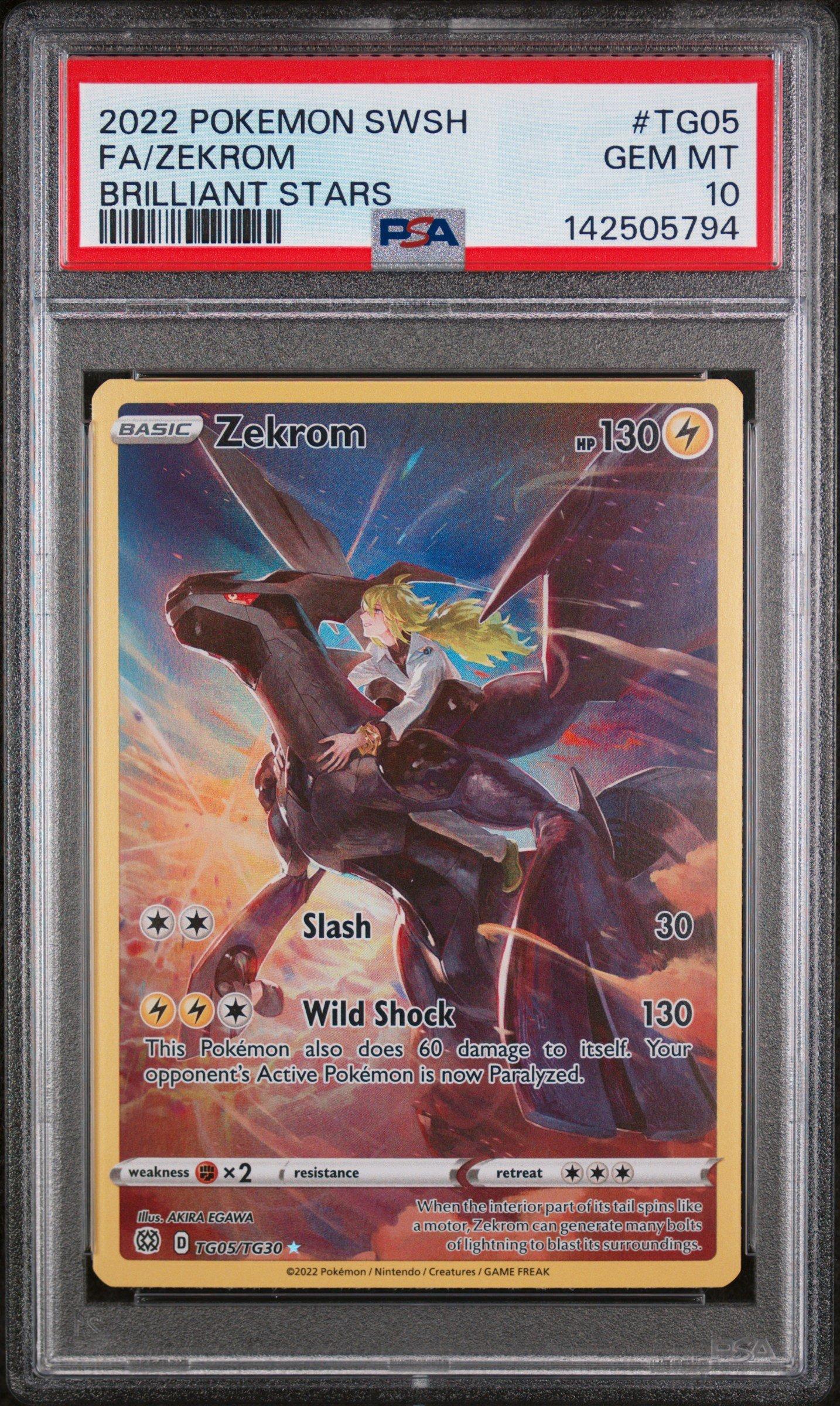 2022 Pokemon Sword & Shield Brilliant Stars Tg05 Full Art/zekrom