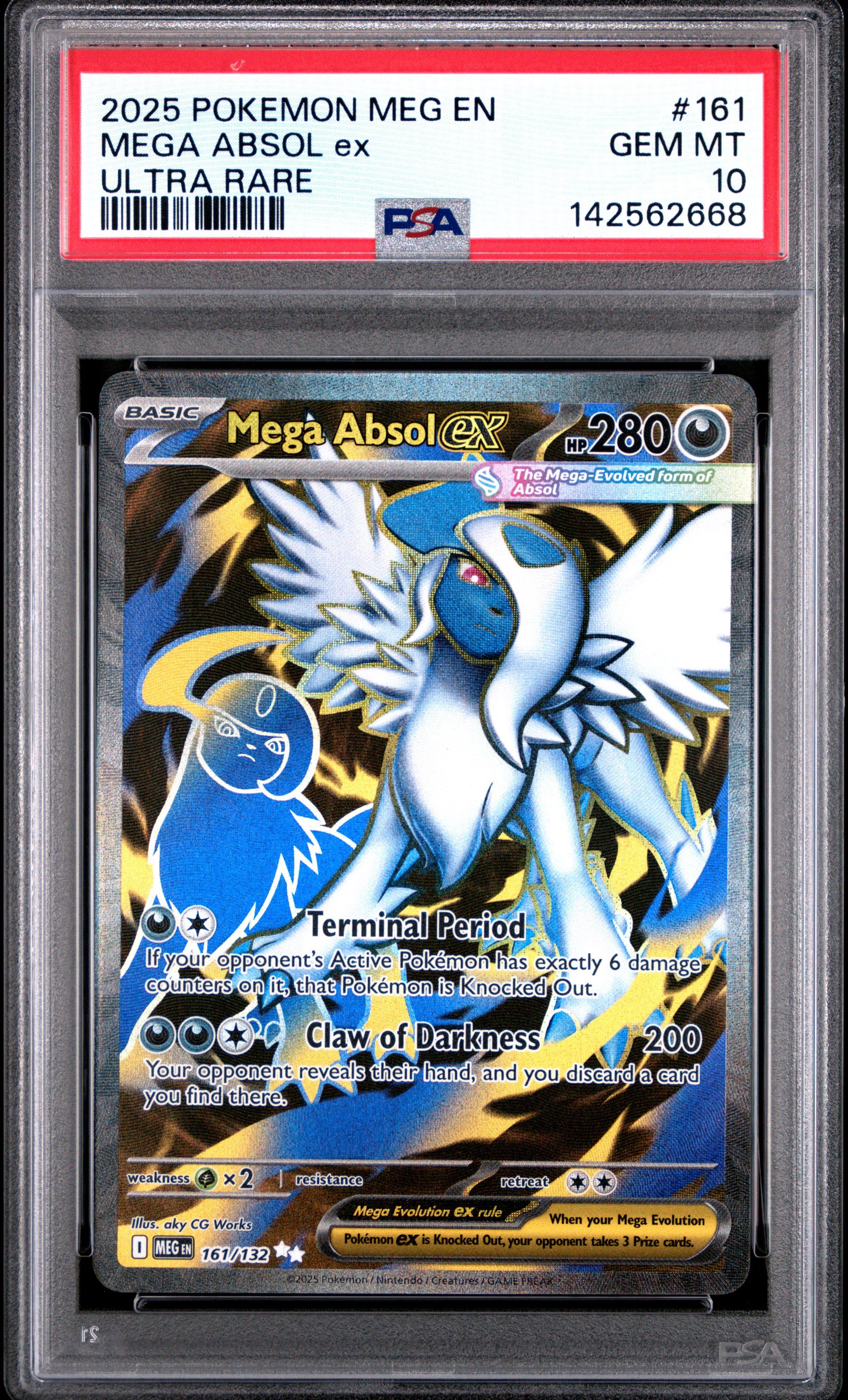 2025 Pokemon Meg En-mega Evolution 161 Mega Absol Ex Ultra Rare