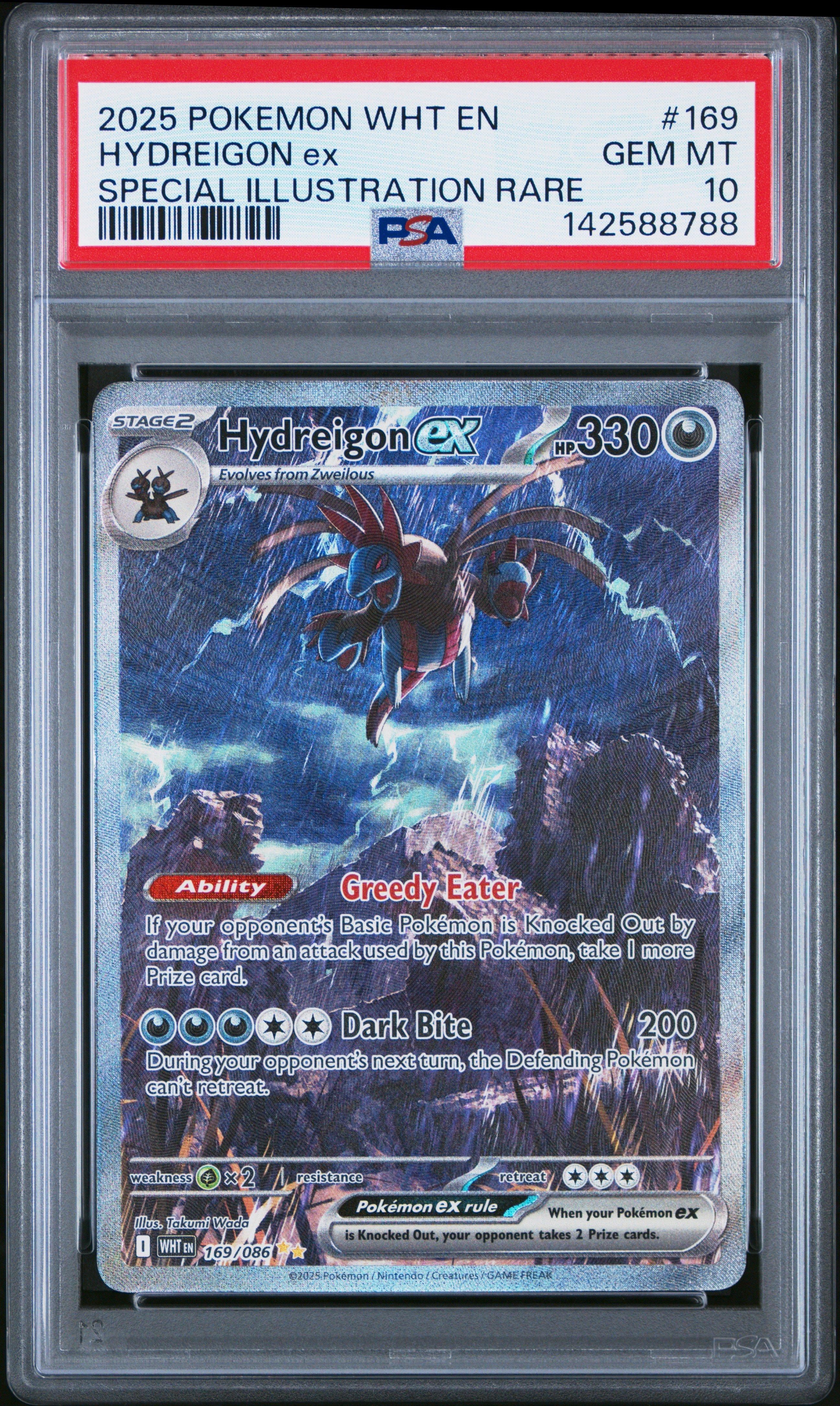 2025 Pokemon Wht En-white Flare 169 Hydreigon Ex Special