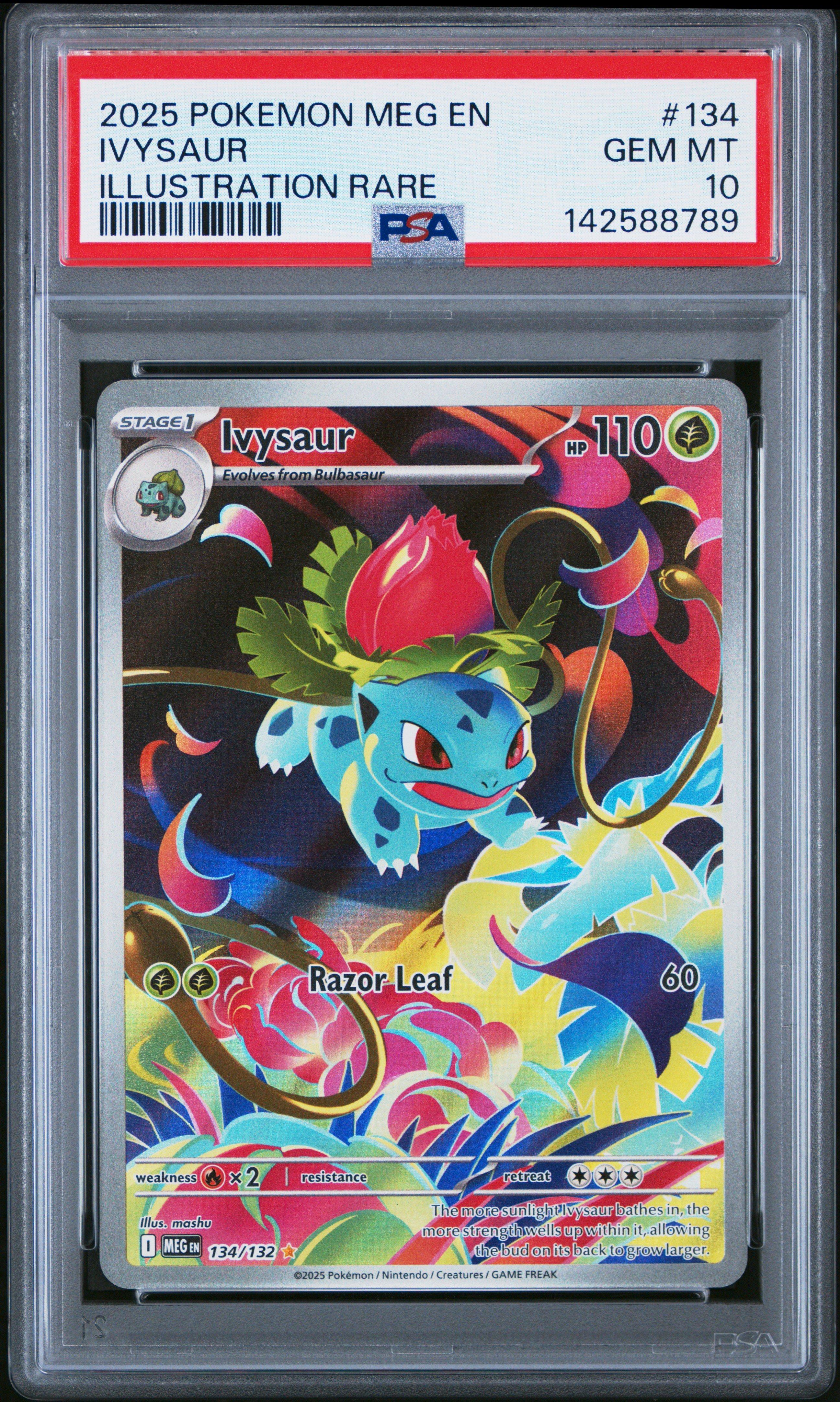 2025 Pokemon Meg En-mega Evolution 134 Ivysaur Illustration Rare