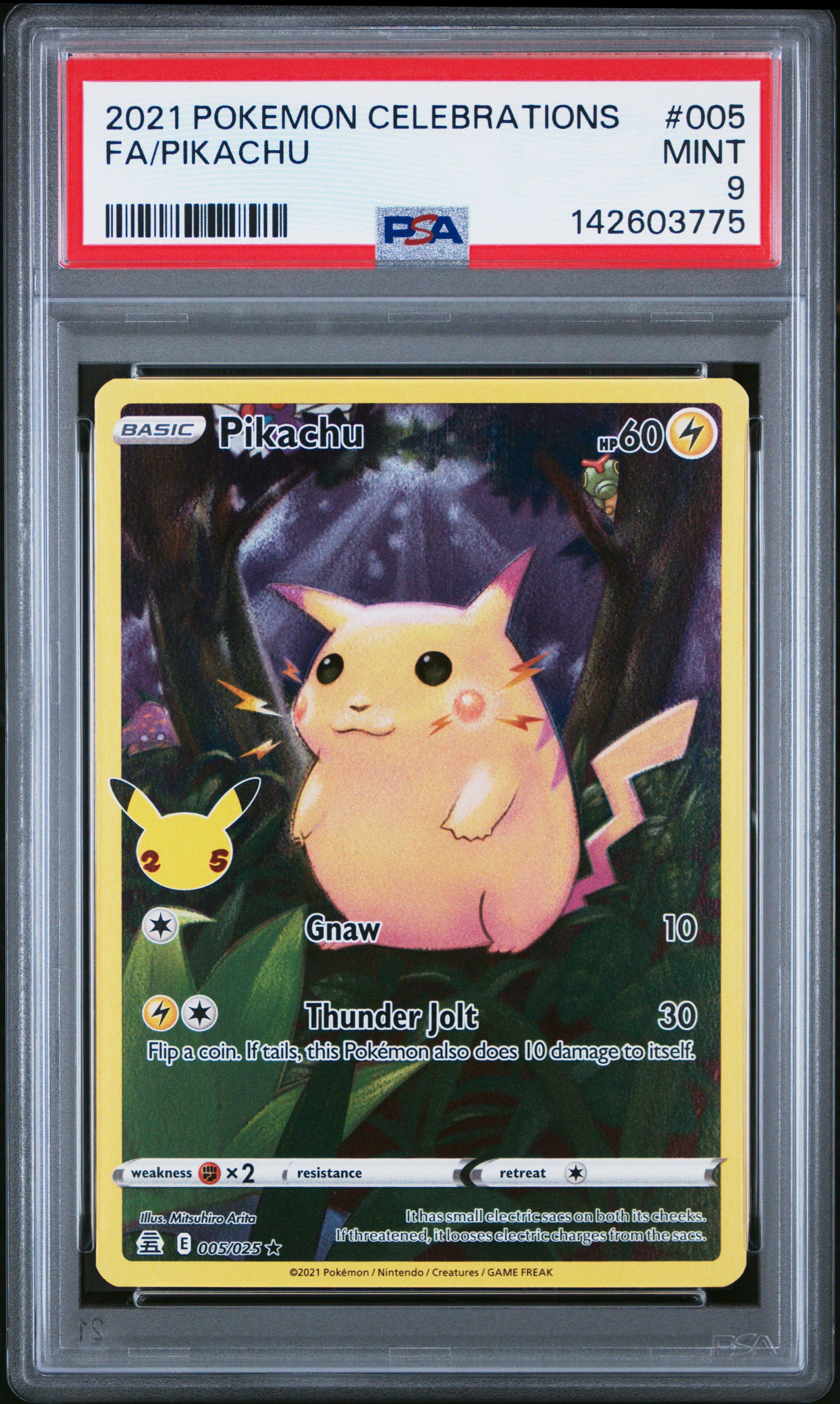 2021 Pokemon Celebrations ピカチュウ PSA 9 2021 Pokemon Celebrations 005 Full Art/pikachu PSA 9 Graded Card