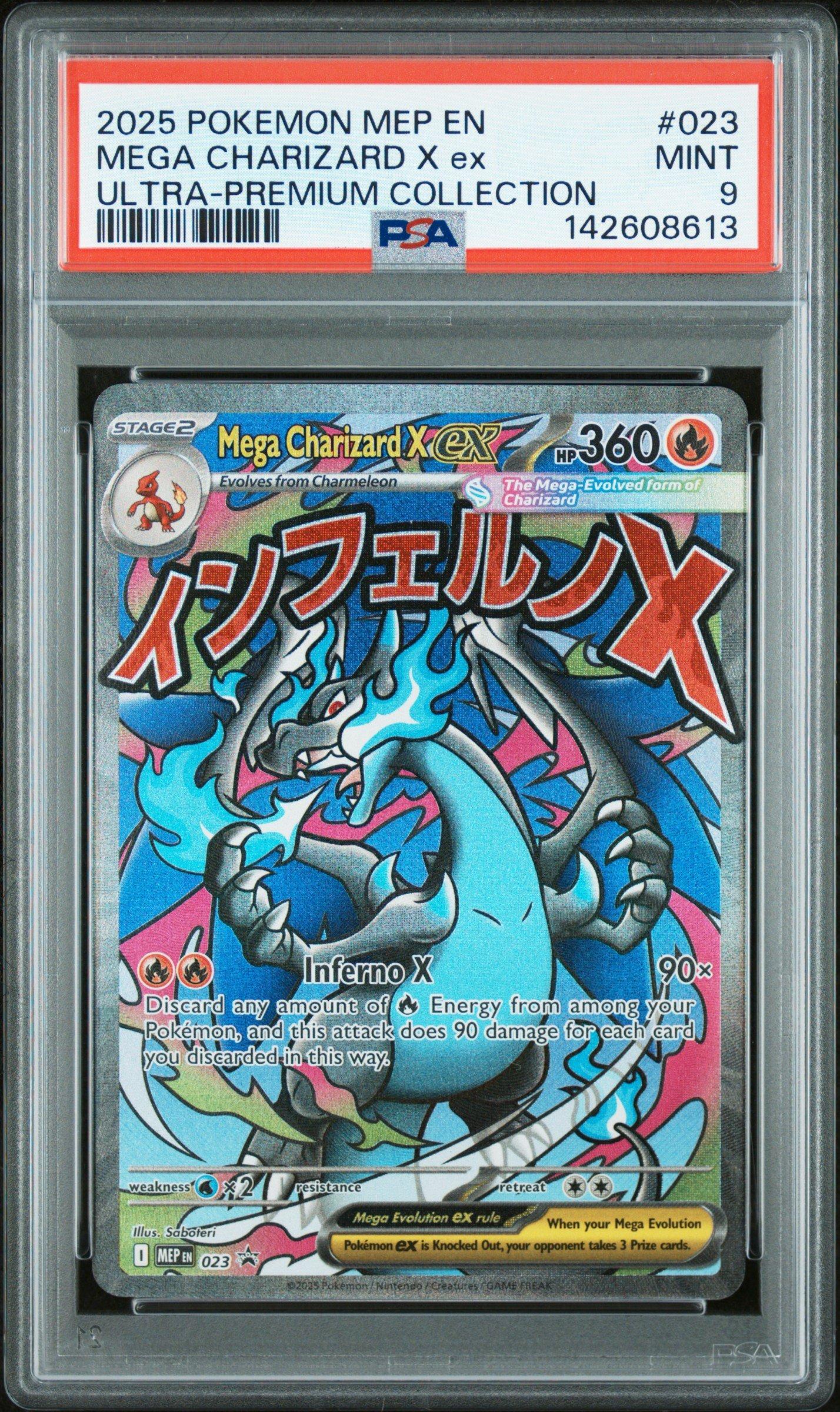 2025 Pokemon Mep En-me Black Star Promo 023 Mega Charizard X Ex