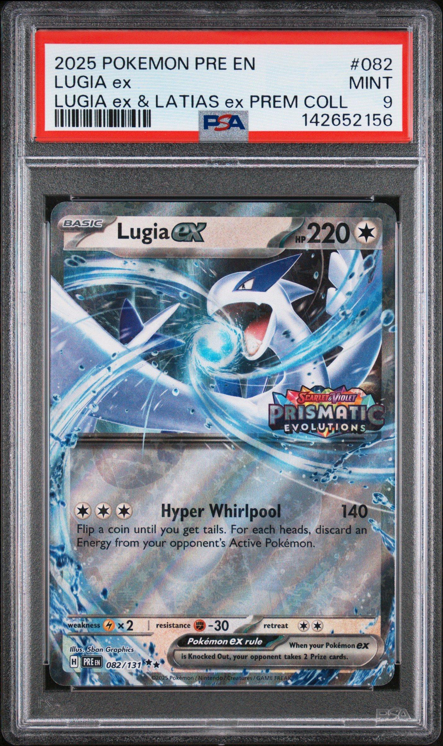 2025 Pokemon Pre En-prismatic Evolutions 082 Lugia Ex Lugia Ex