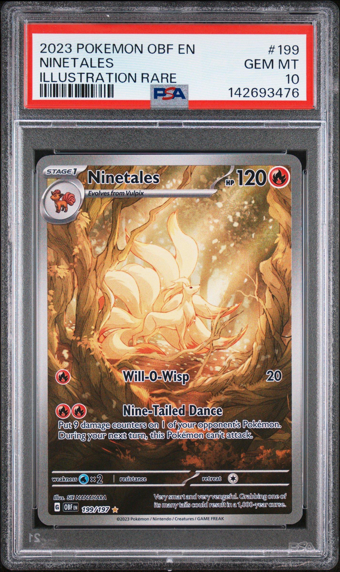 2023 Pokemon Obf En-obsidian Flames 199 Ninetales Illustration Rare PSA 10  Graded Card | GameStop
