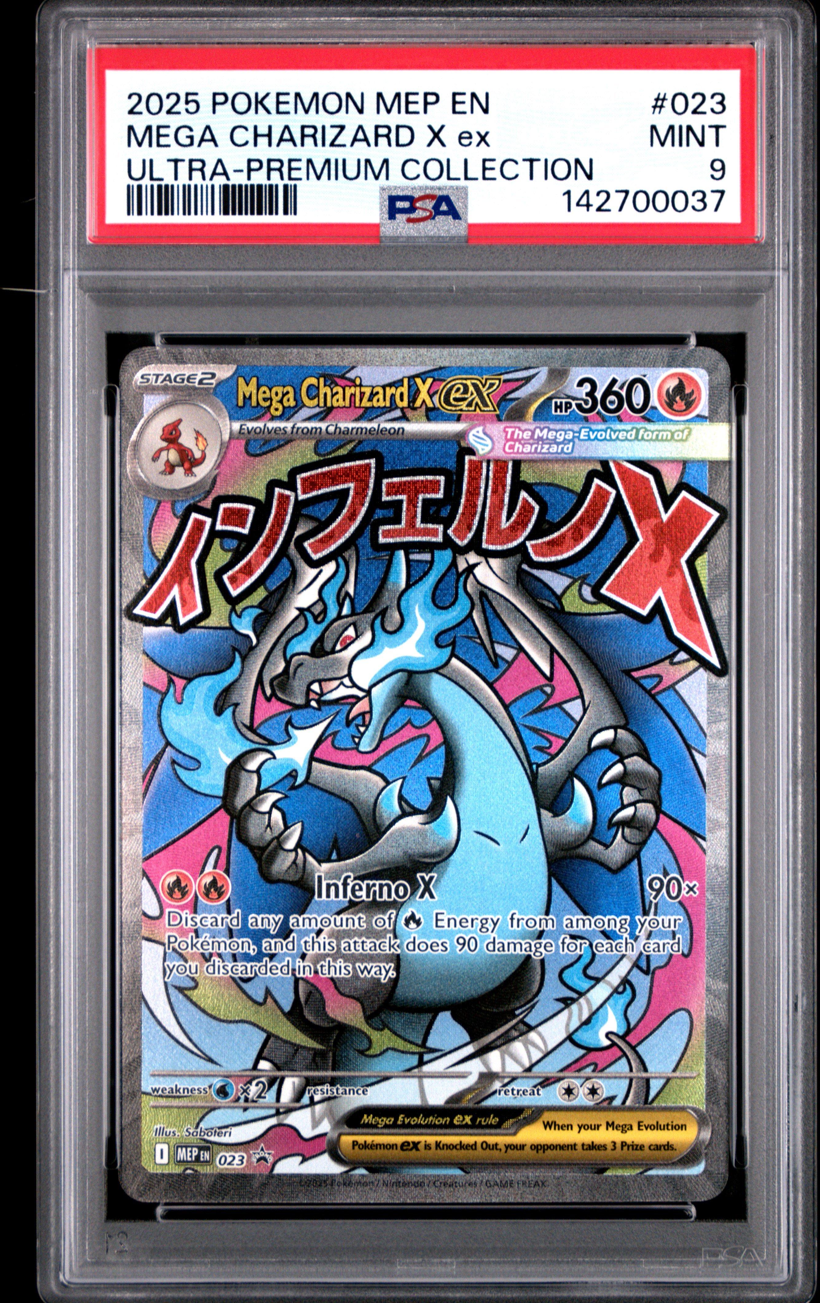 2025 Pokemon Mep En-me Black Star Promo 023 Mega Charizard X Ex