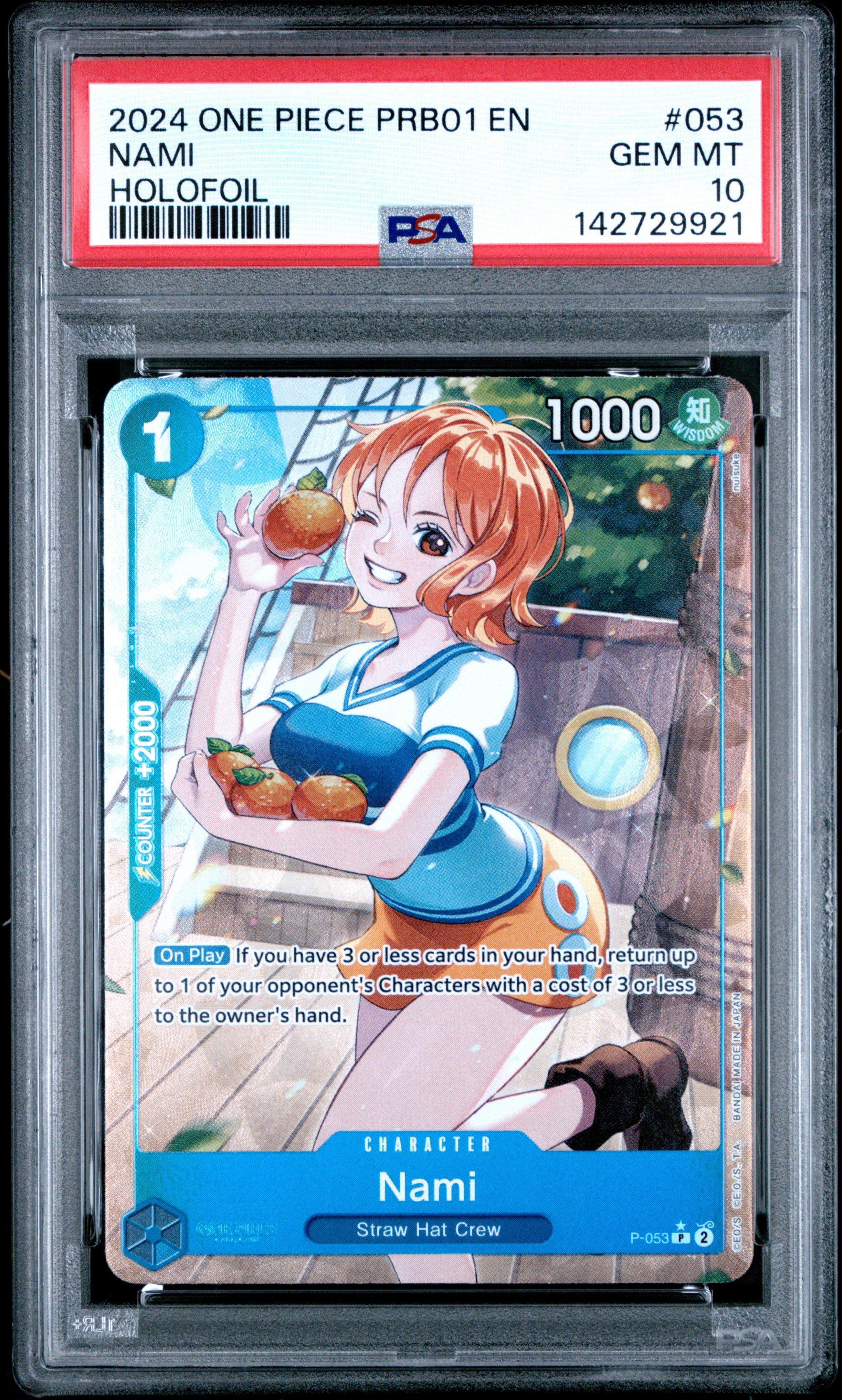 2024 One Piece Prb01-premium Booster -one Piece Card The Best- 053