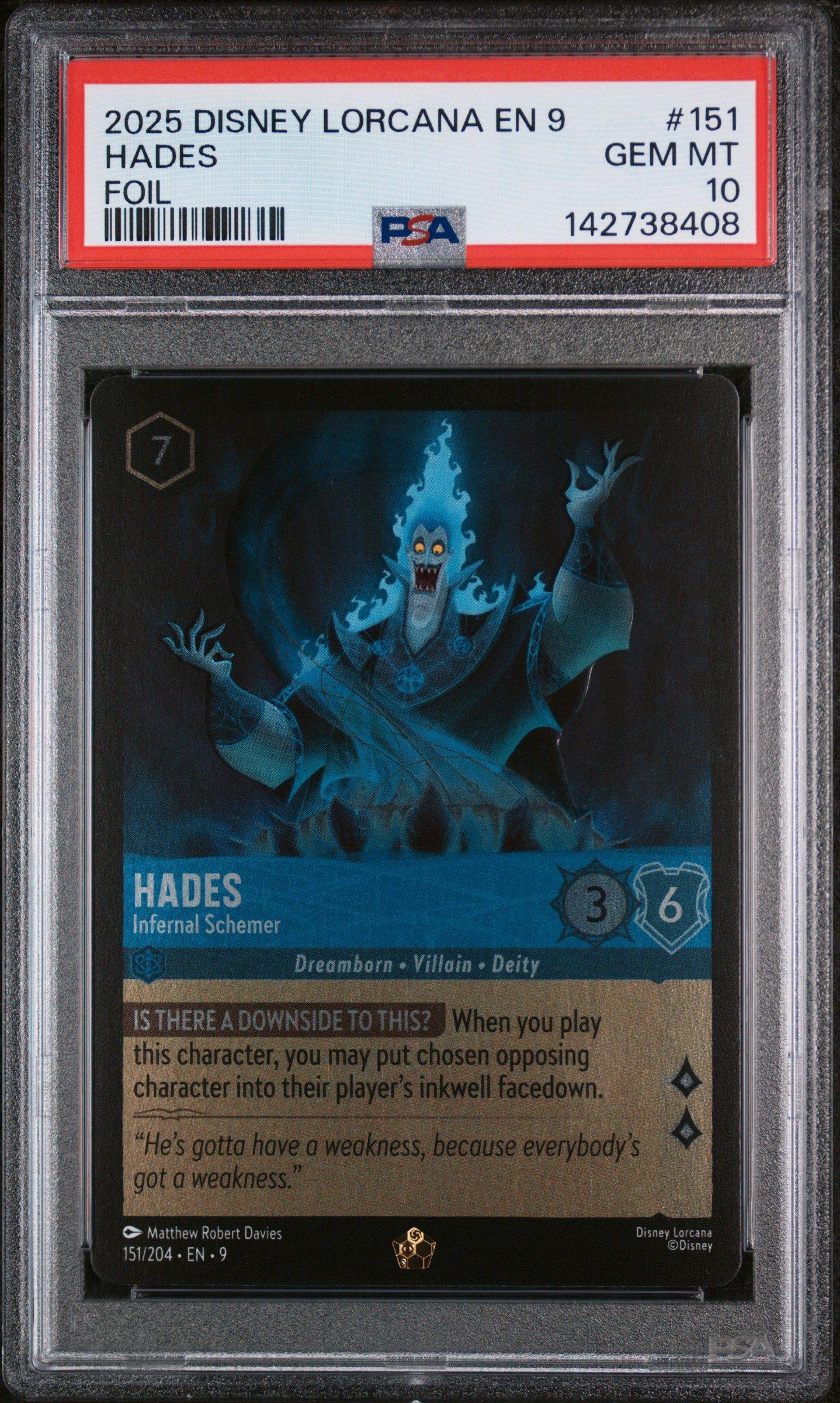 2025 Disney Lorcana En 9-fabled 151 Hades - Infernal Schemer Foil