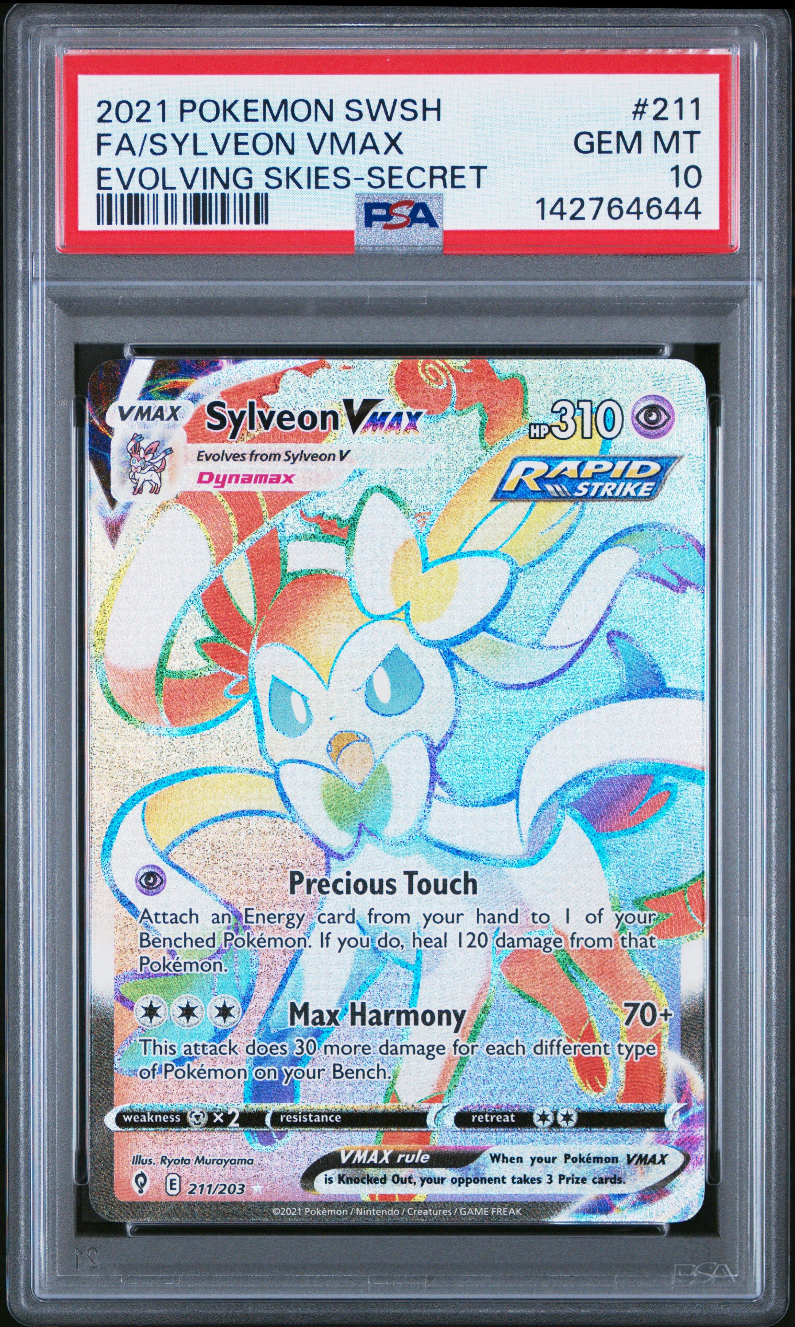 2021 Pokemon Sword & Shield Evolving Skies 211 Full Art/sylveon