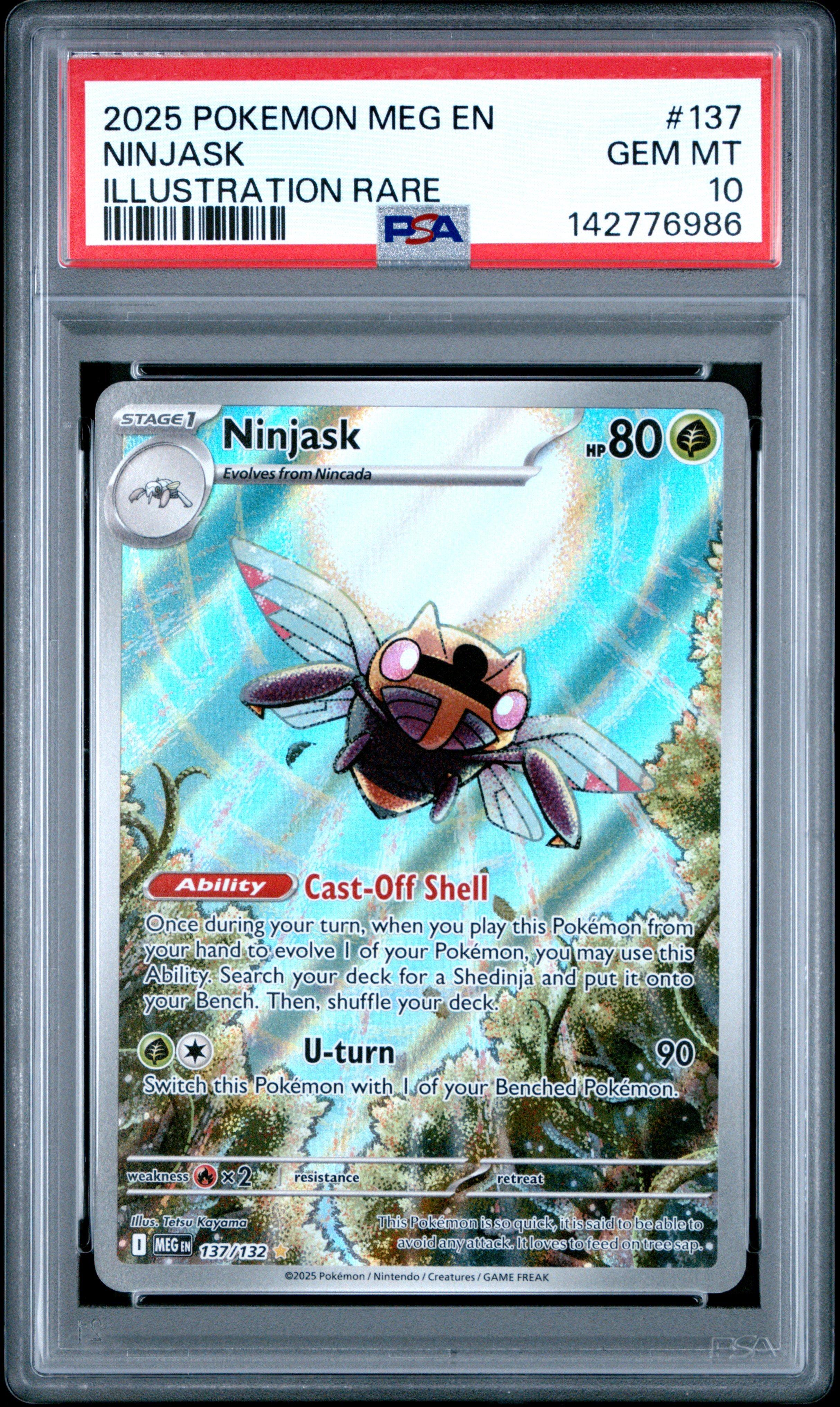 2025 Pokemon Meg En-mega Evolution 137 Ninjask Illustration Rare