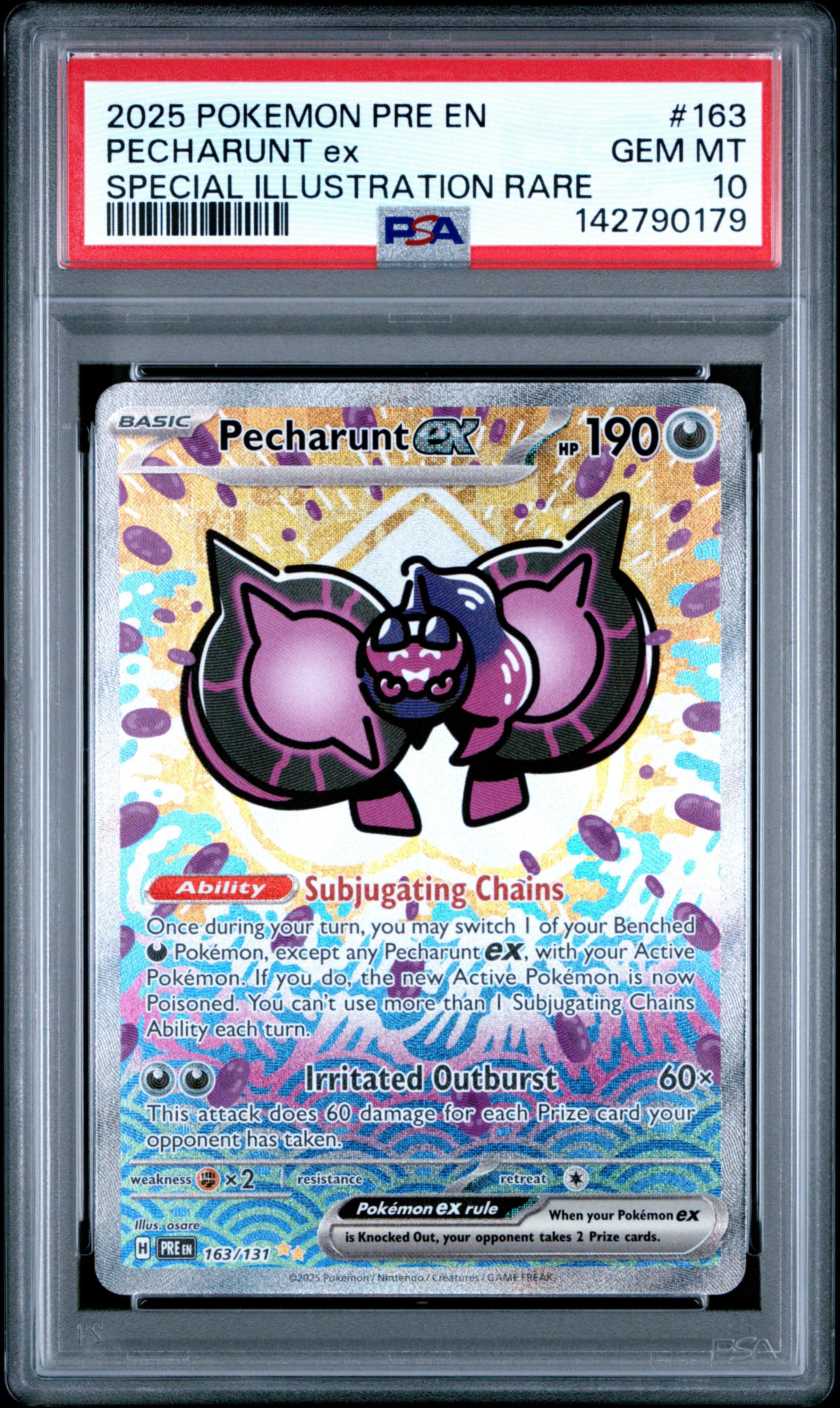 2025 Pokemon Pre En-prismatic Evolutions 163 Pecharunt Ex Special